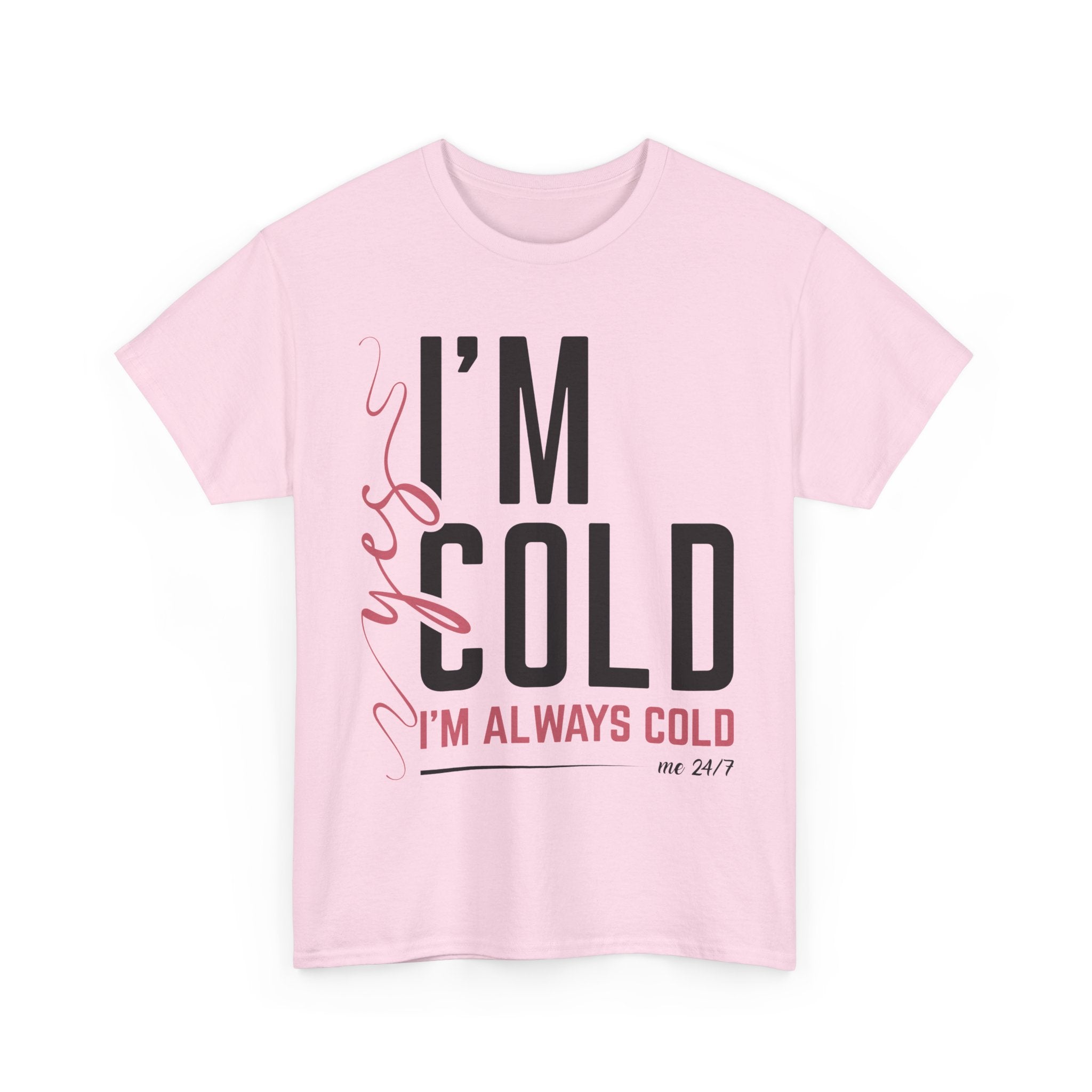 Pink Script Minimalist Unisex Cotton Tee