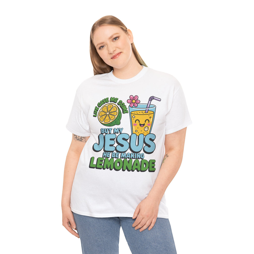 Christian Lemonade T‑Shirt — "Life Gave Me Some Lemons, My Jesus Makes Lemonade"Unisex Cotton Tee