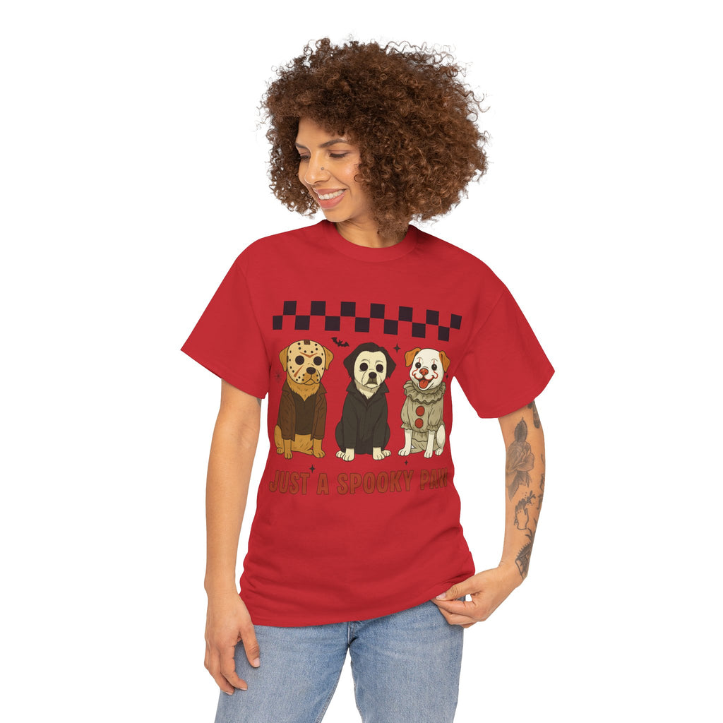 Halloween "Just A Spooky Paw" Unisex Cotton Tee