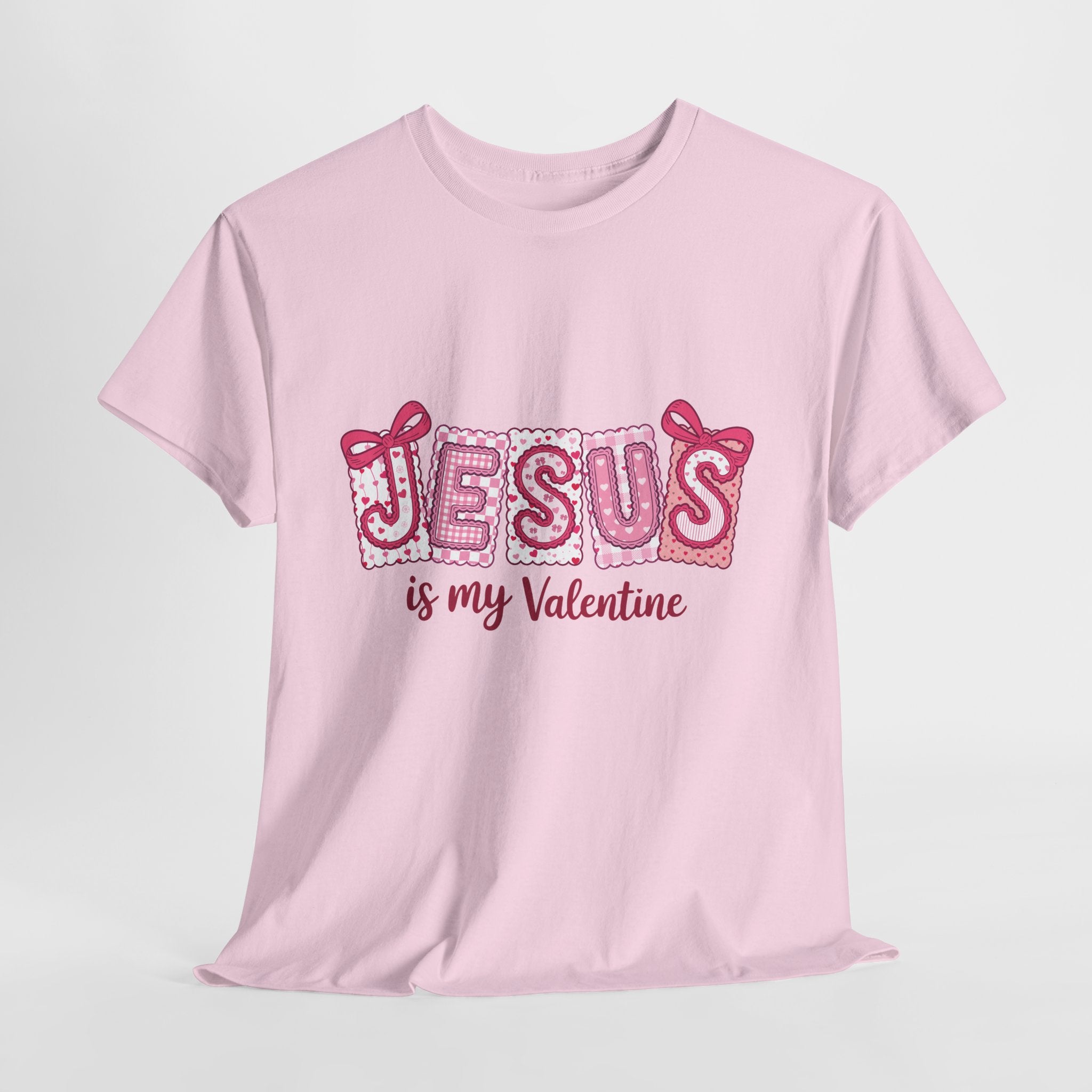 Jesus Is My Valentine T-Shirt — Pink Christian Valentine Unisex Cotton Tee