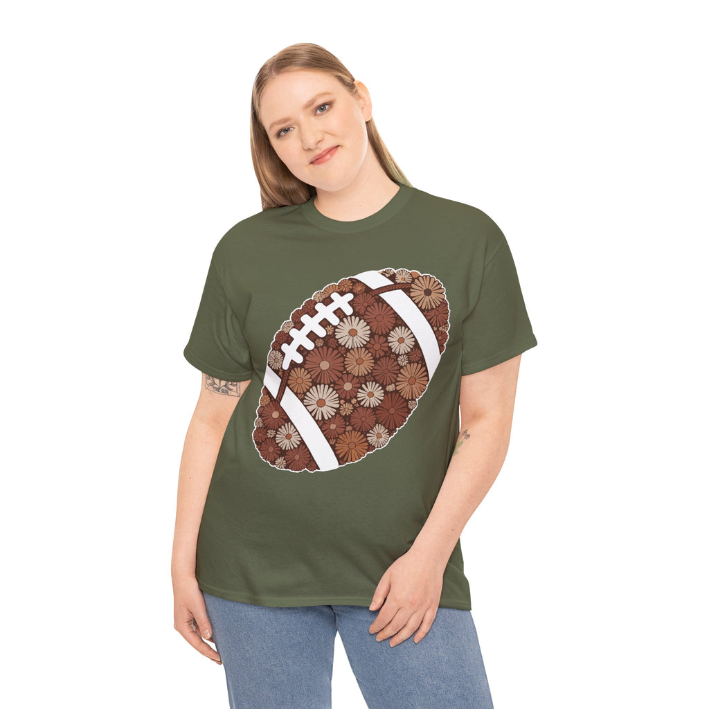 Game Day Touch Down Football Tee — Helmets, Flags & Cheer Icons Unisex Cotton Tee