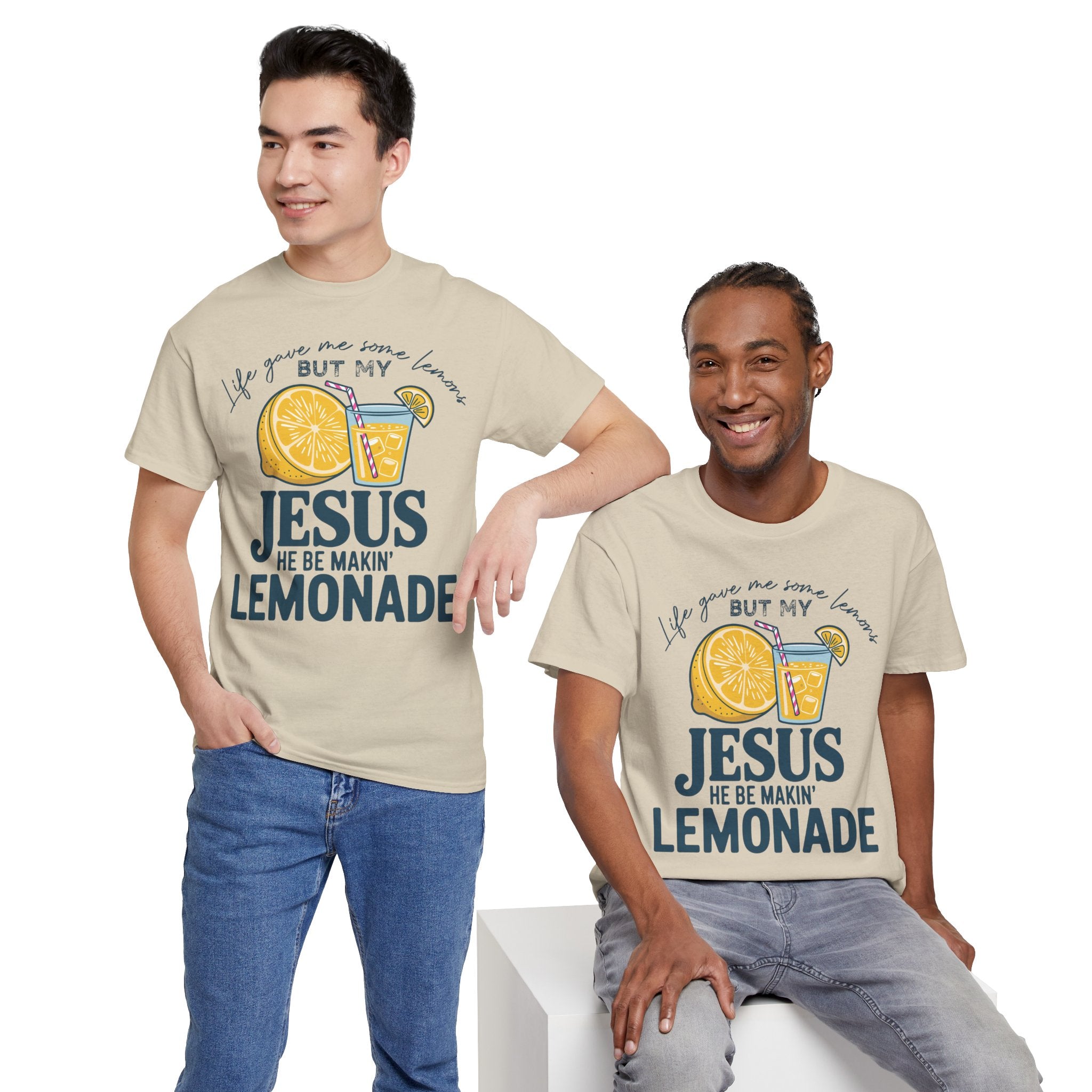 Christian Lemonade T-Shirt — “Life Gave Me Some Lemons but My Jesus He Be Makin’ Lemonade”Unisex Cotton Tee