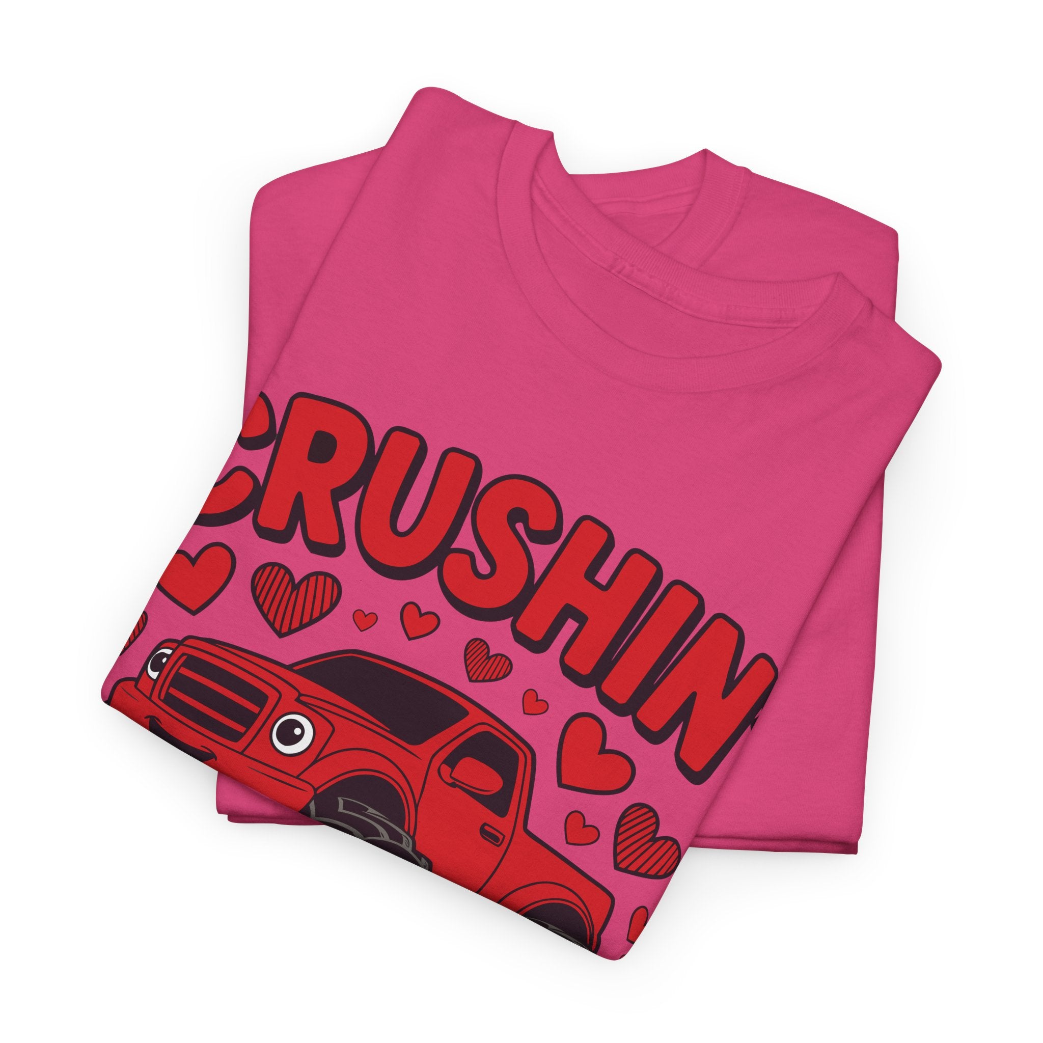 Crushin’ Hearts Valentine Monster Truck Unisex Cotton Tee
