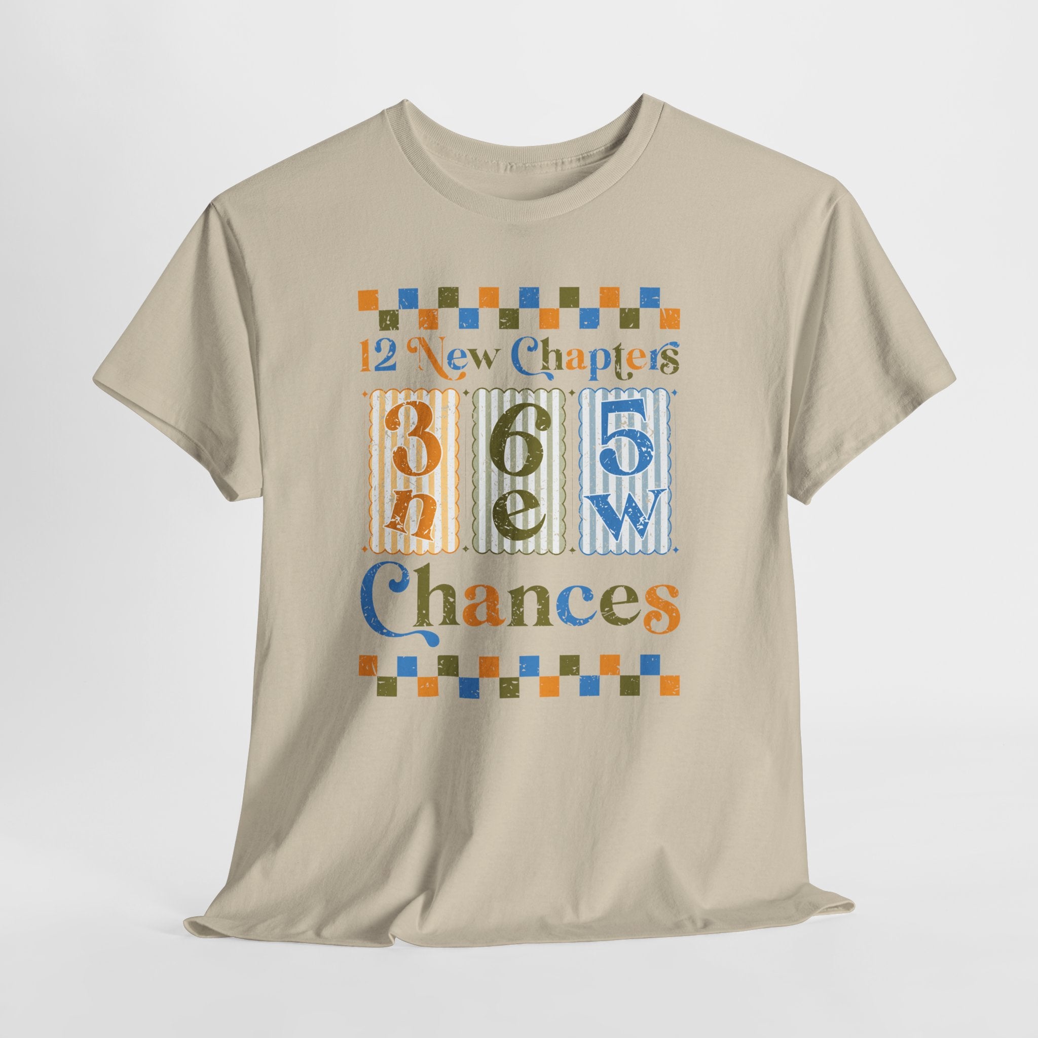 12 New Chapters 365 New Chances Vintage Tee — Fresh Start Inspirational Unisex Cotton Tee