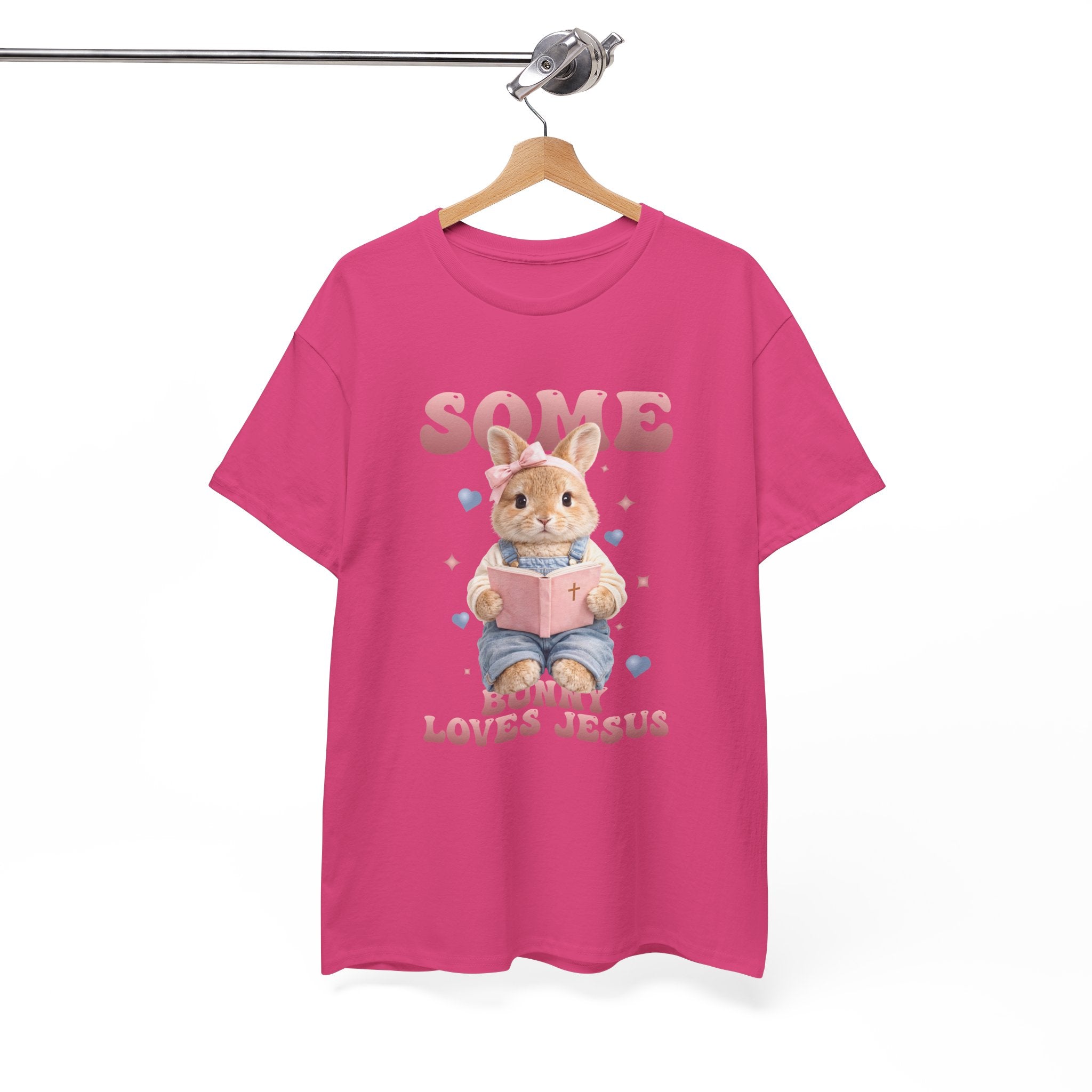 Some Bunny Loves Jesus Bunny Bible Unisex Cotton Tee