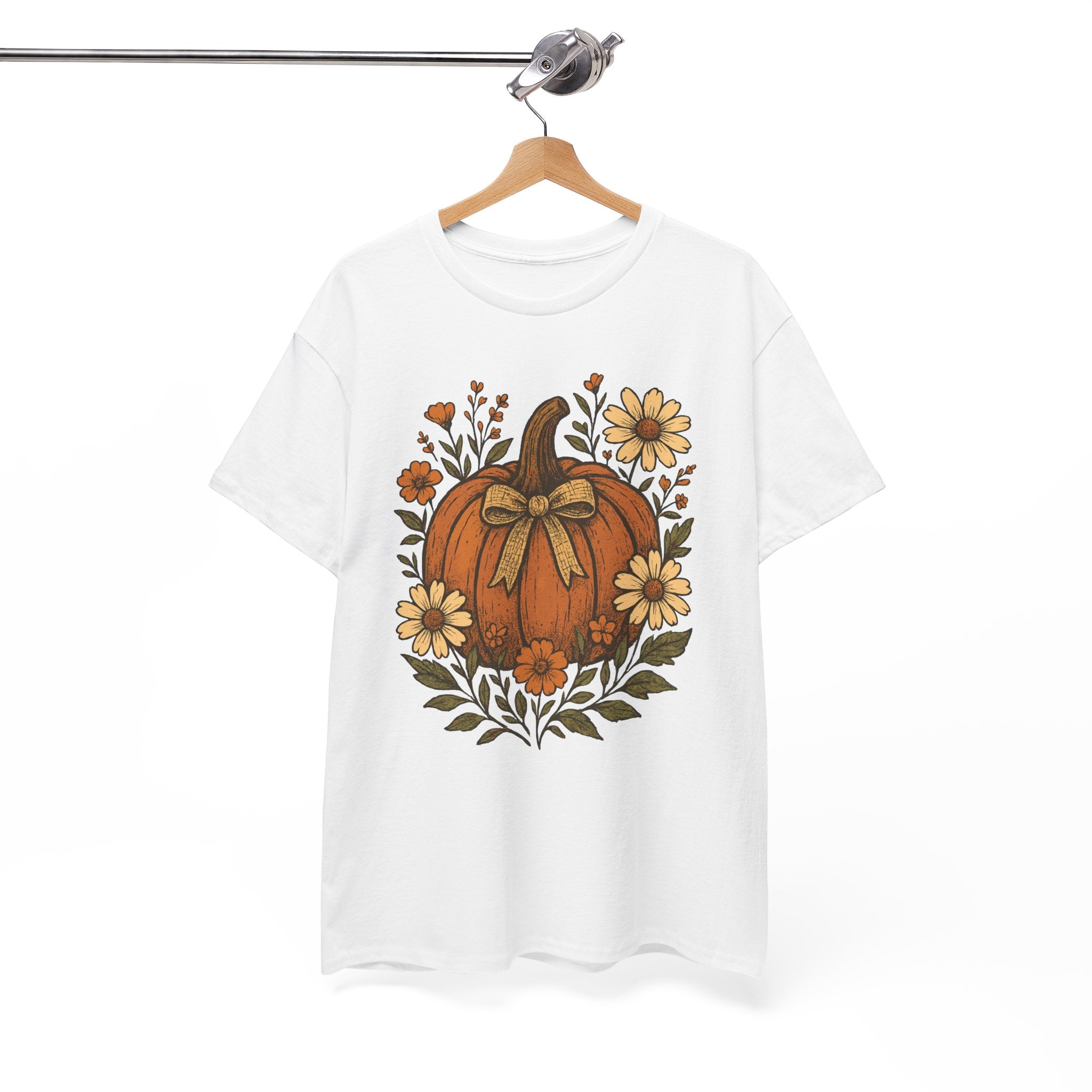 Pumpkin Daisy Unisex Cotton Tee