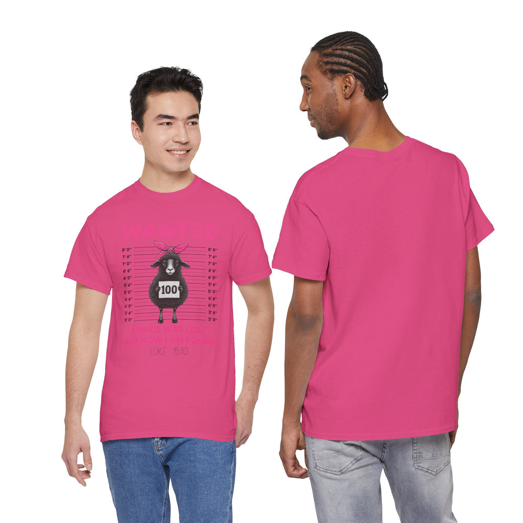 WANTED Black Sheep 'I Once Was Lost But Now I Am Found' Unisex Cotton T-Shirt