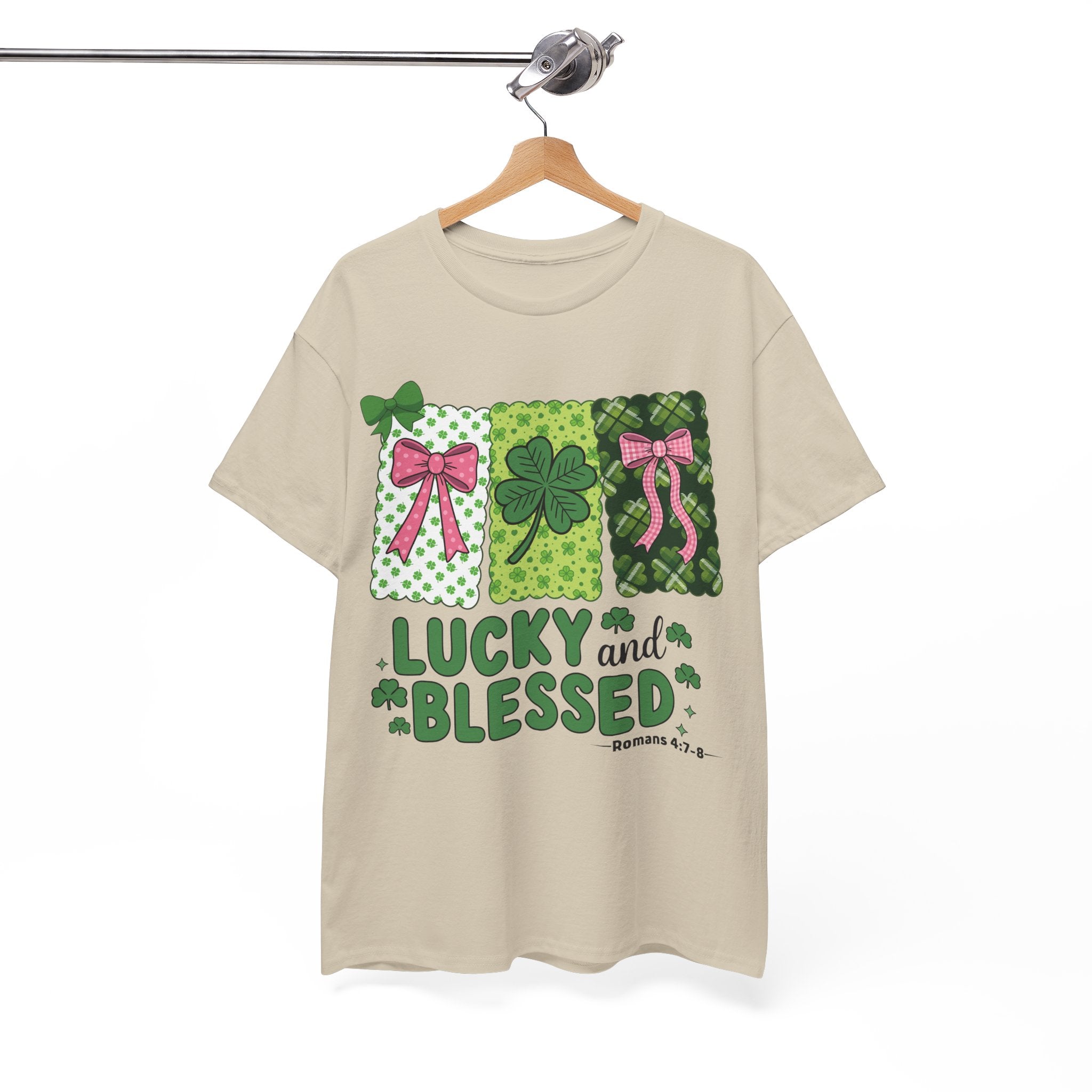 Lucky and Blessed Clover Unisex Cotton Tee