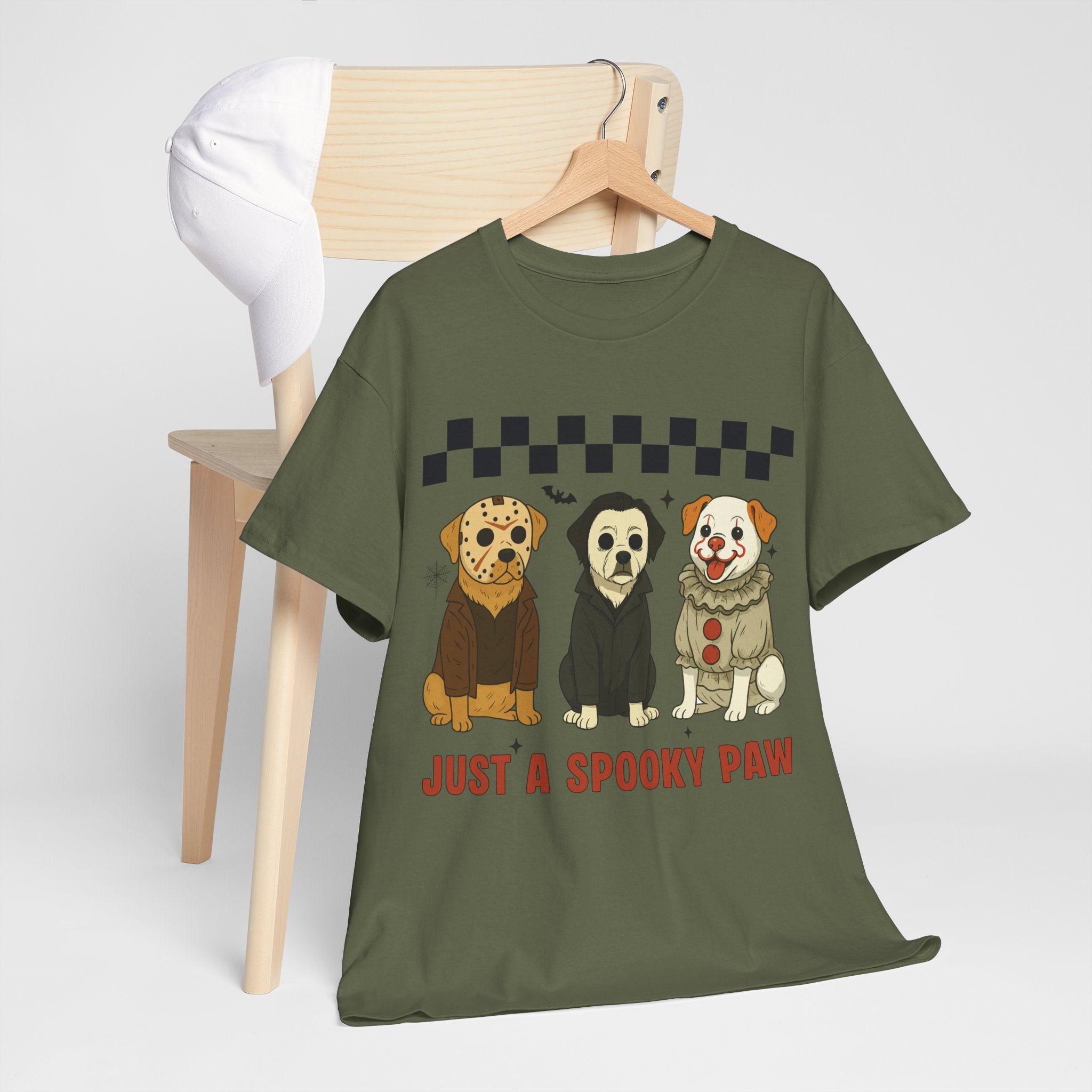 Halloween "Just A Spooky Paw" Unisex Cotton Tee