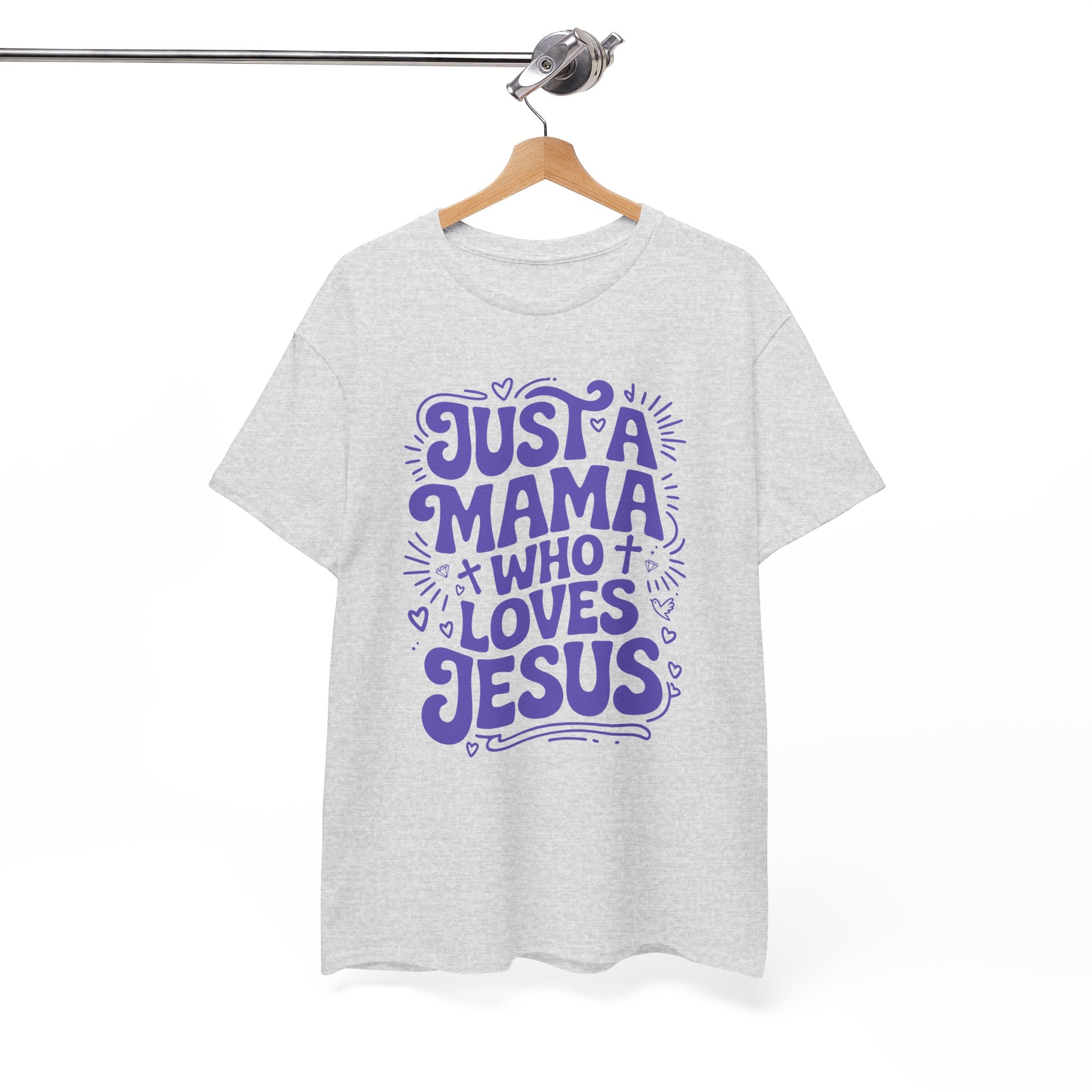 Mama Who Loves Jesus T-Shirt — Bright Green Bubbly Faith Unisex Cotton Tee