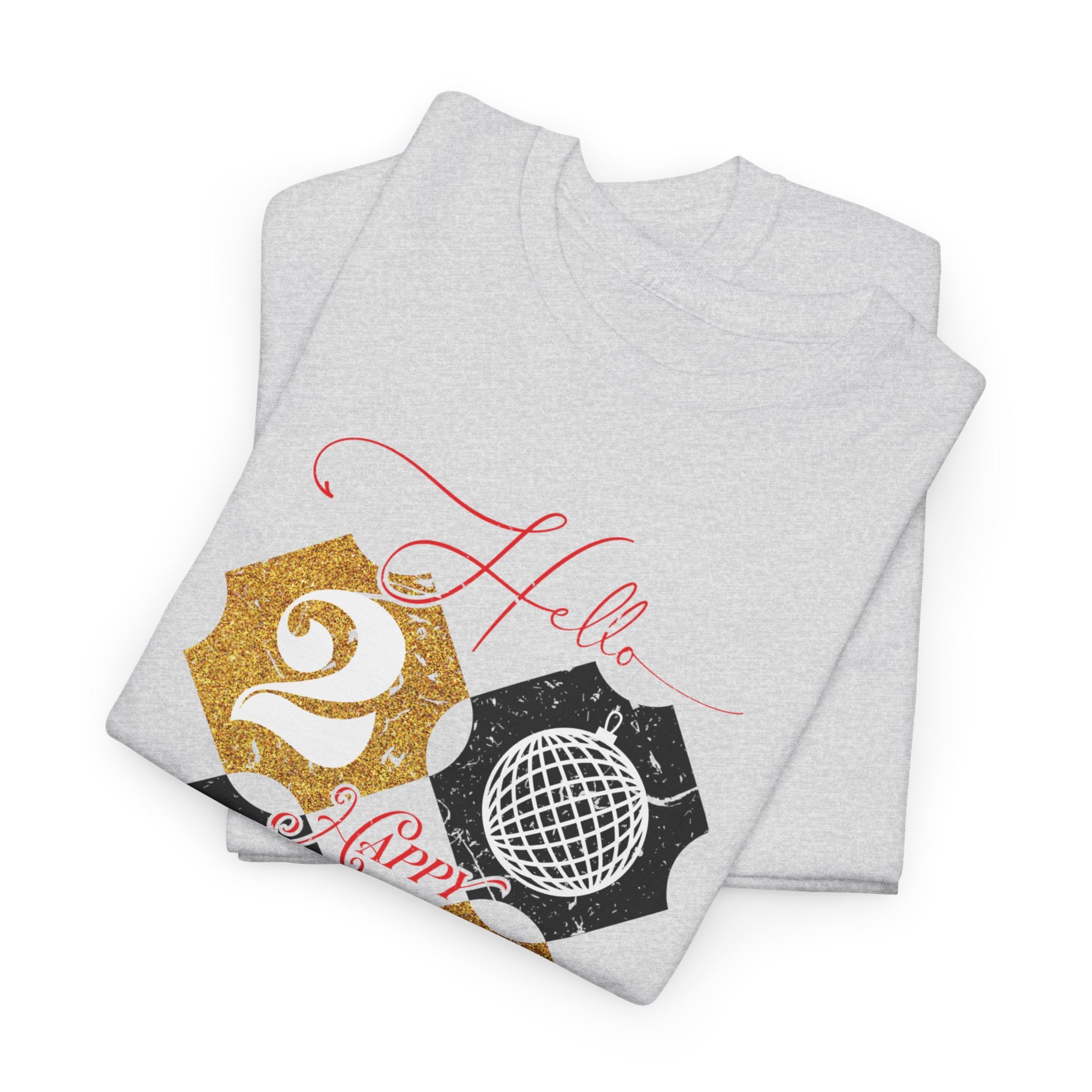 2026 Happy New Year Pink Varsity Tee — Fireworks Party Graphic.Unisex Cotton Tee