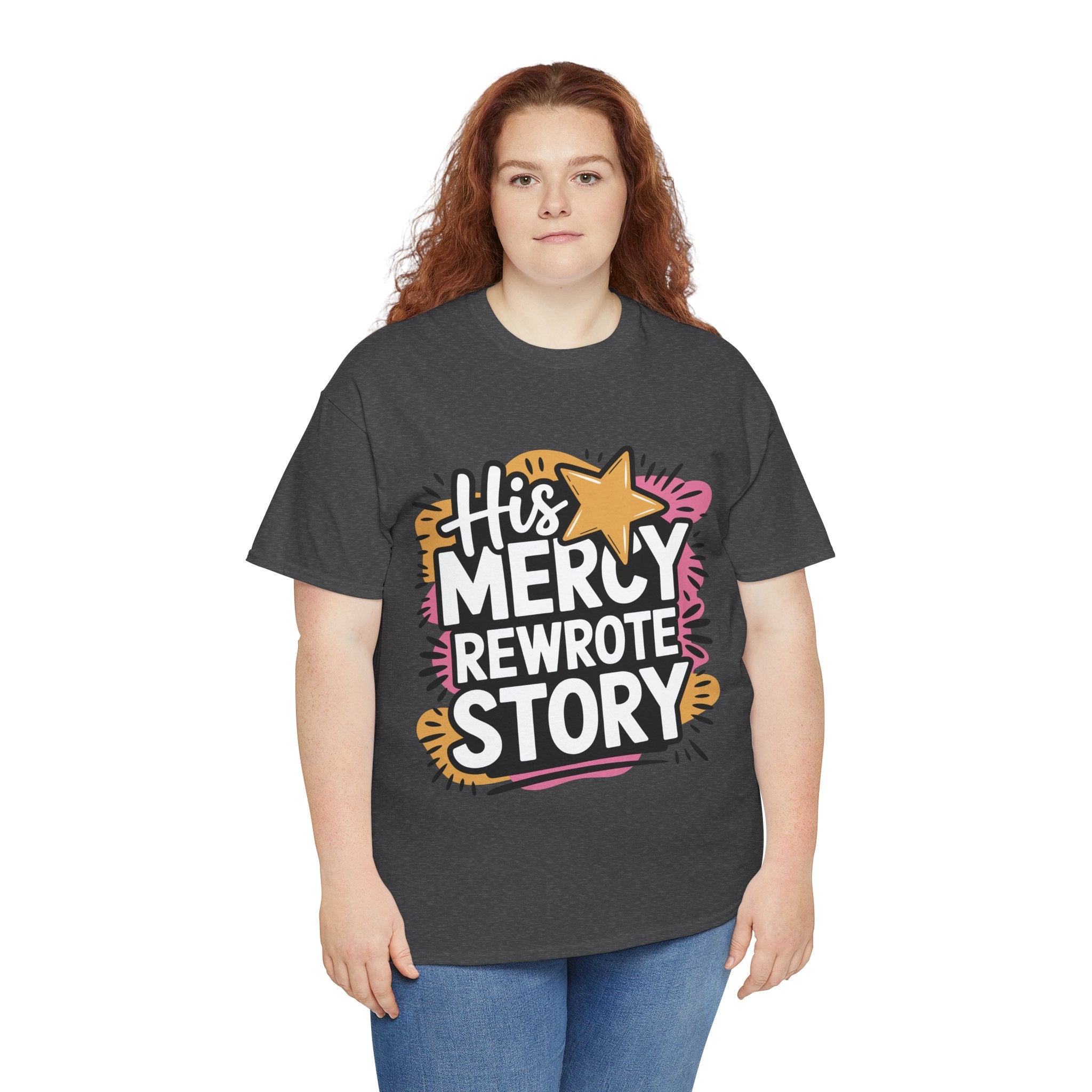 His Mercy Rewrote My Story Tee — Retro Christian Graphic T-Shirt