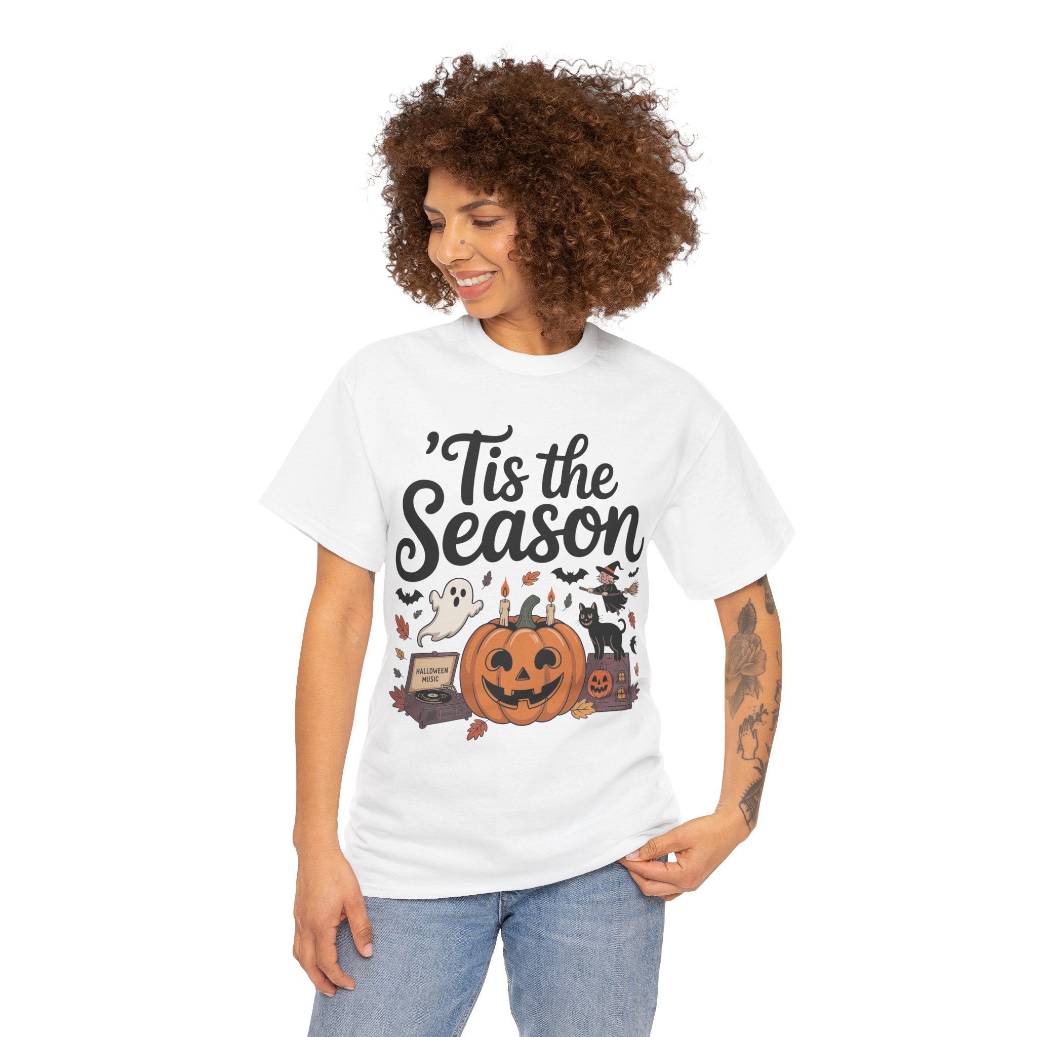 Holiday Season Unisex Cotton T-Shirt - Tis the Season Design