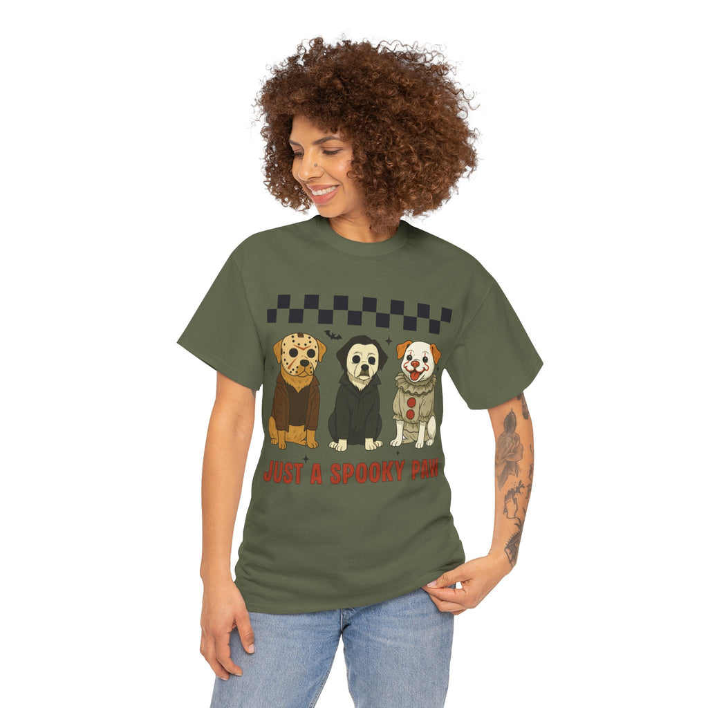 Halloween "Just A Spooky Paw" Unisex Cotton Tee