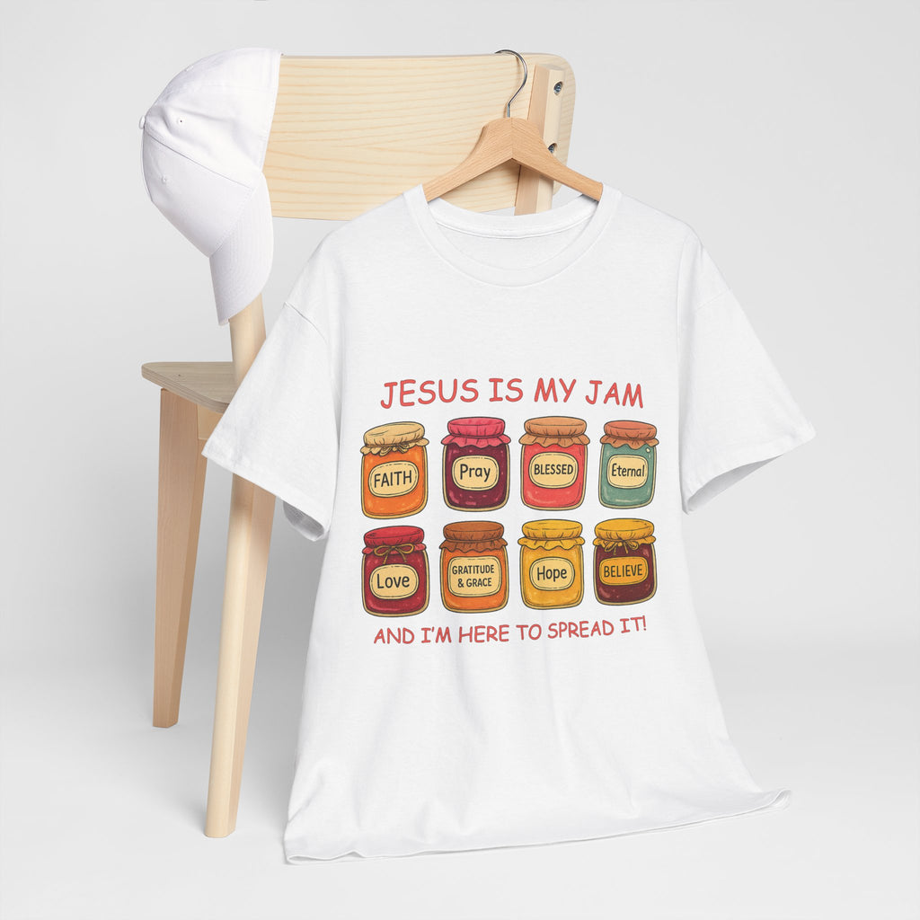 Jesus Is My Jam T-Shirt — Christian Faith Jam Jar Unisex Cotton Tee