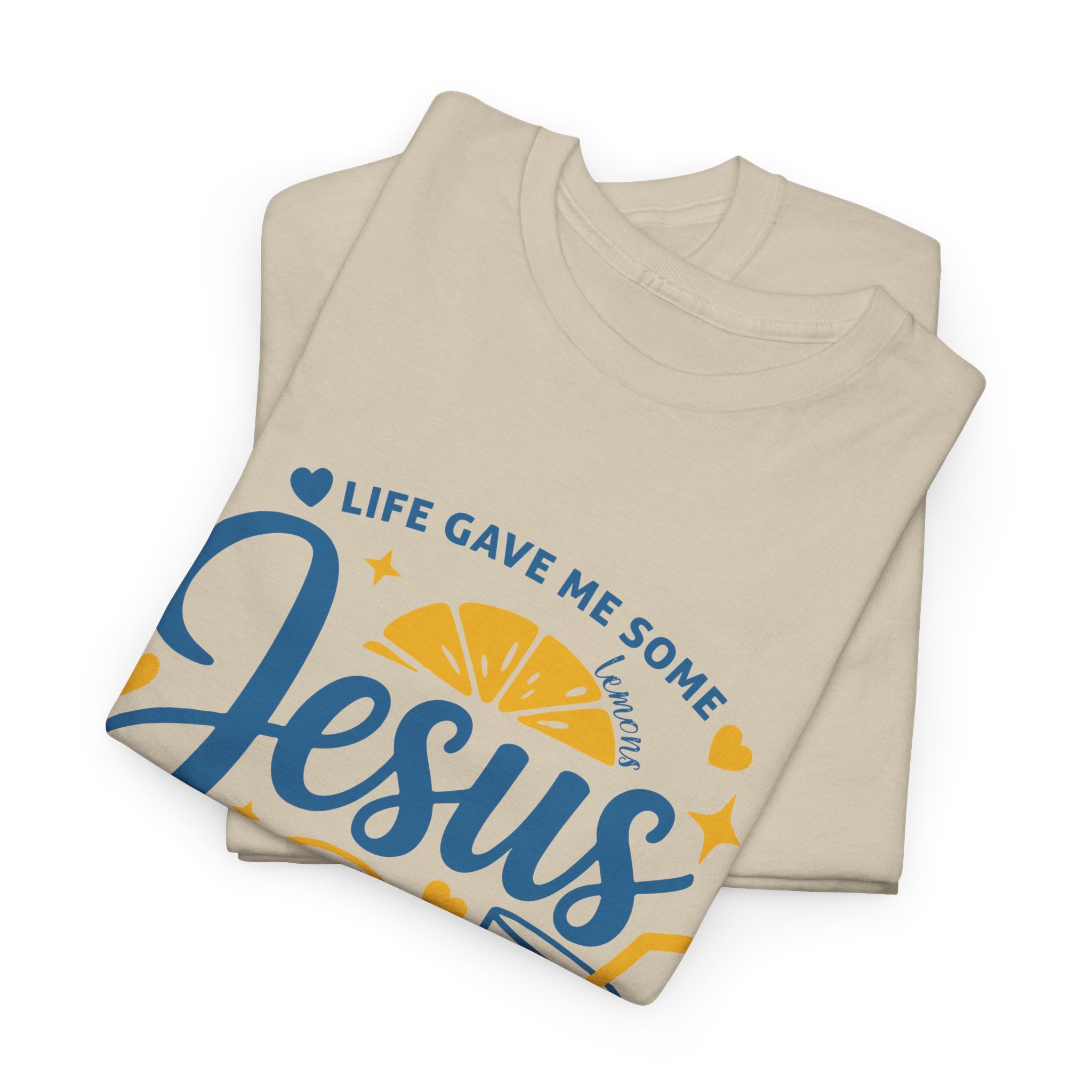 Christian Lemonade T-Shirt — “Life gave me some lemons but my Jesus He be makin’ lemonade”. Unisex Cotton Tee