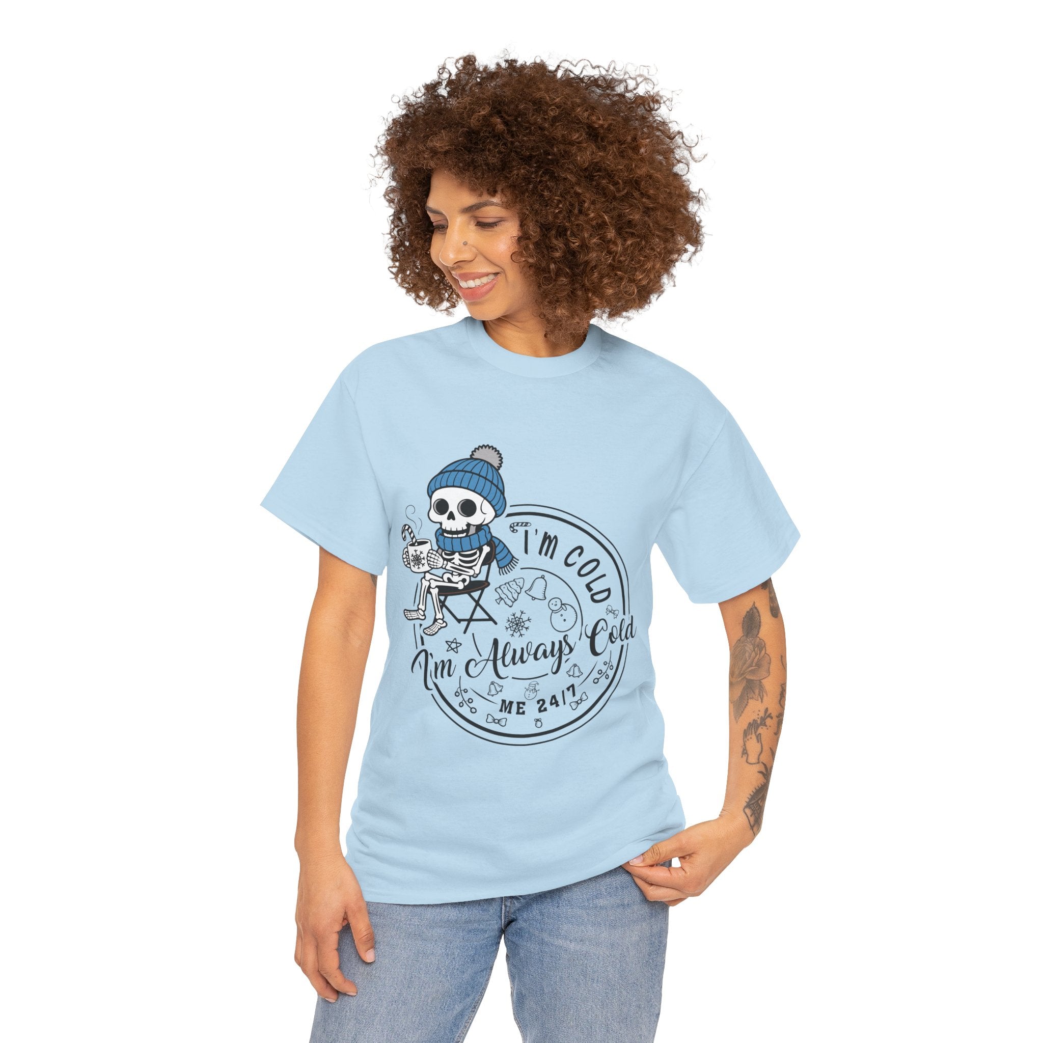 Cozy Skeleton Unisex Cotton Tee