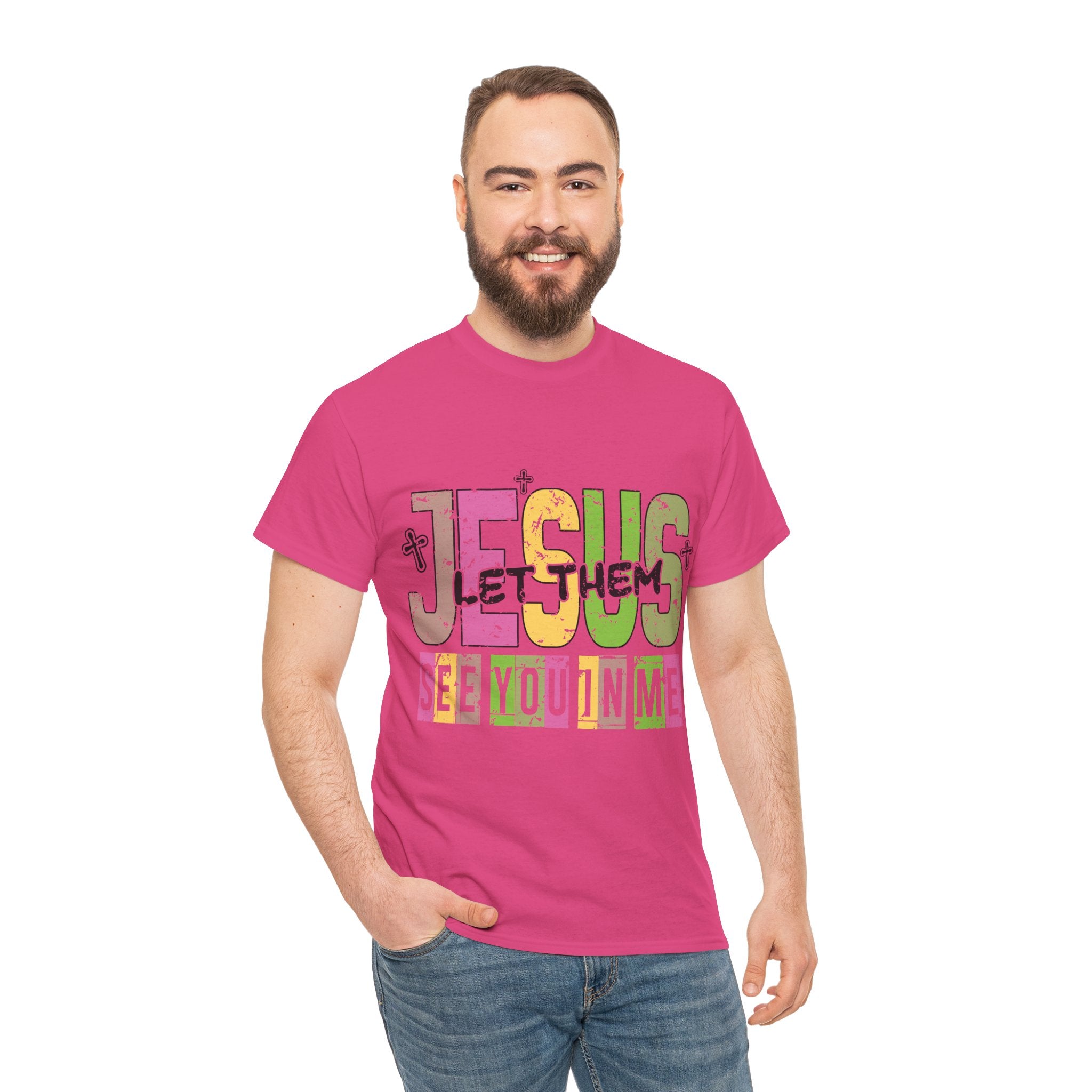 Jesus ‘See You In Me’ Distressed Pastel Unisex Cotton T-Shirt