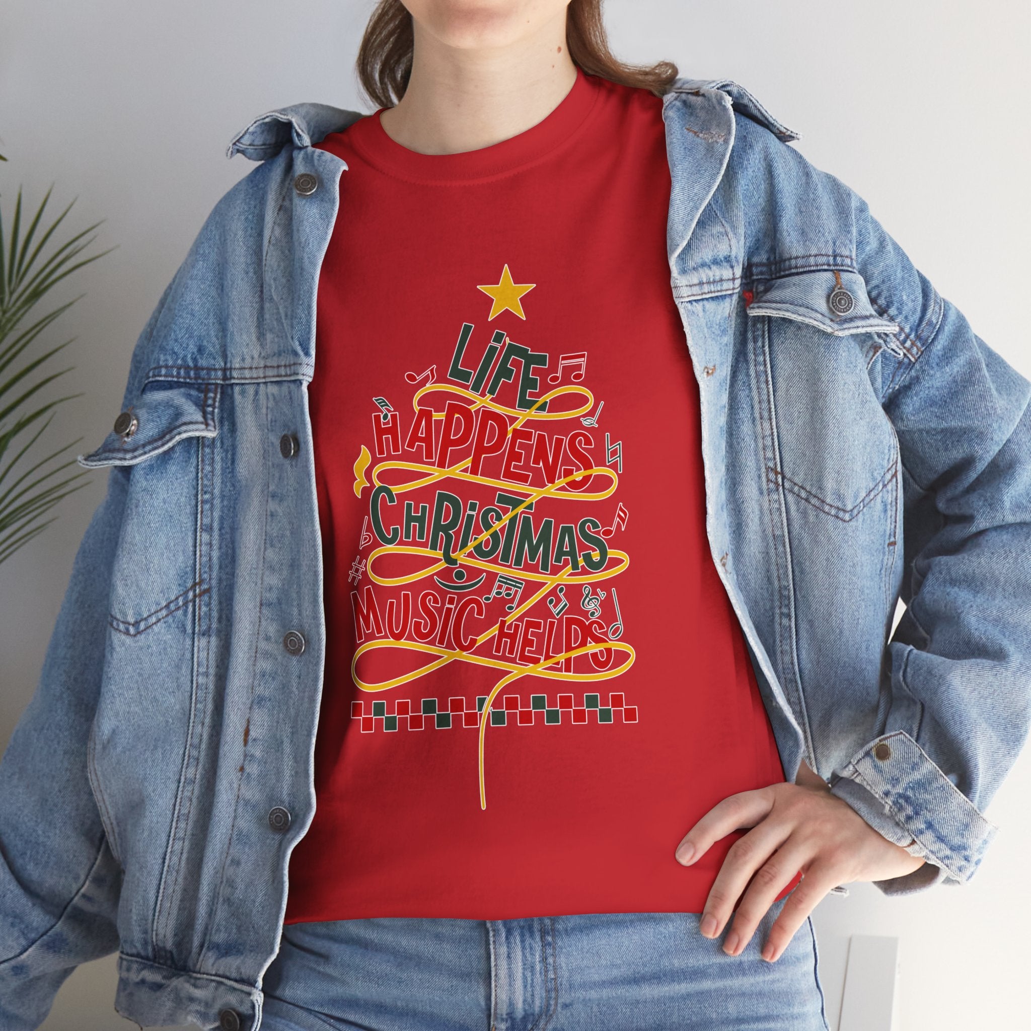 Christmas Music Tree Unisex Cotton Tee