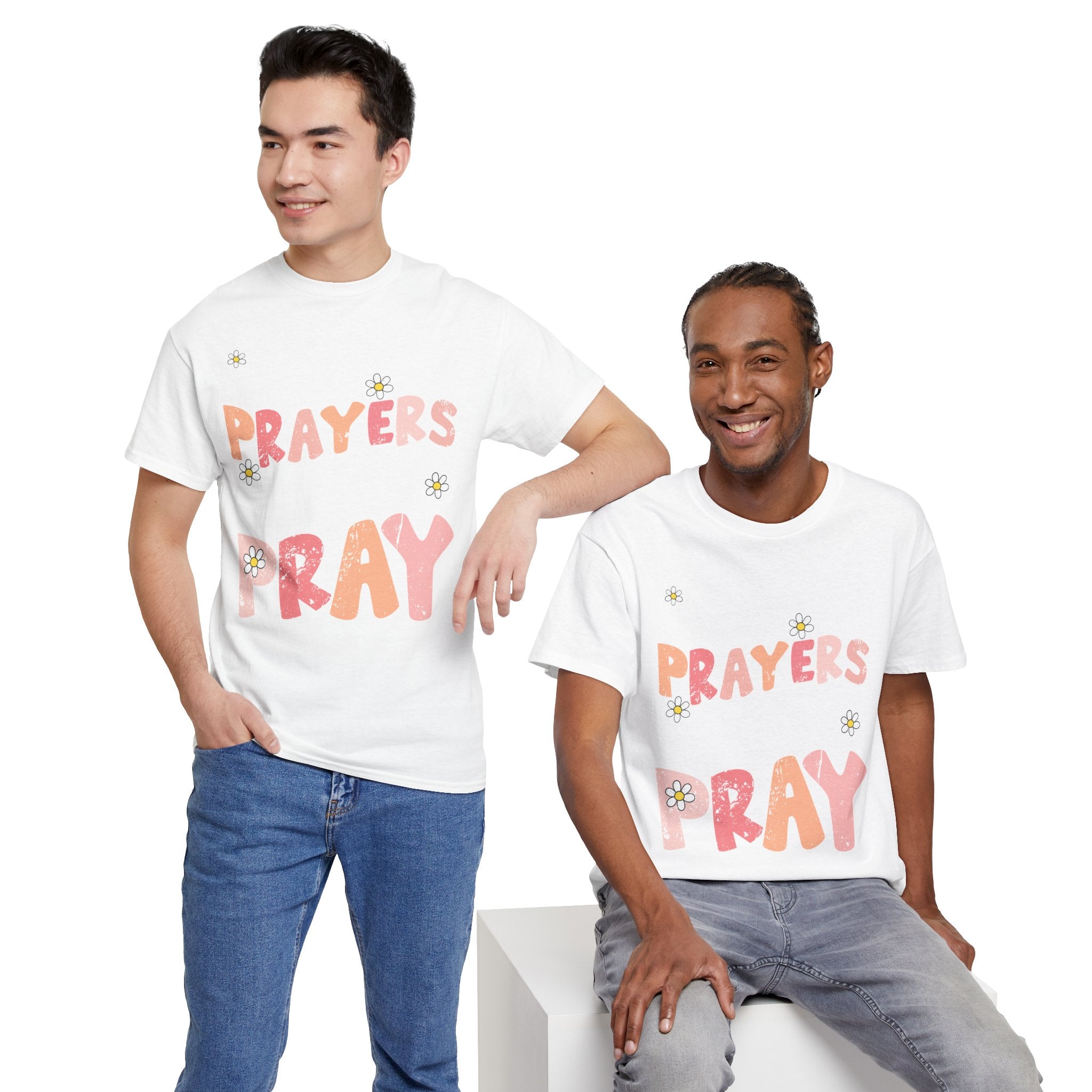 “Living the Prayers I Used to Pray” Daisy Unisex Cotton T-Shirt