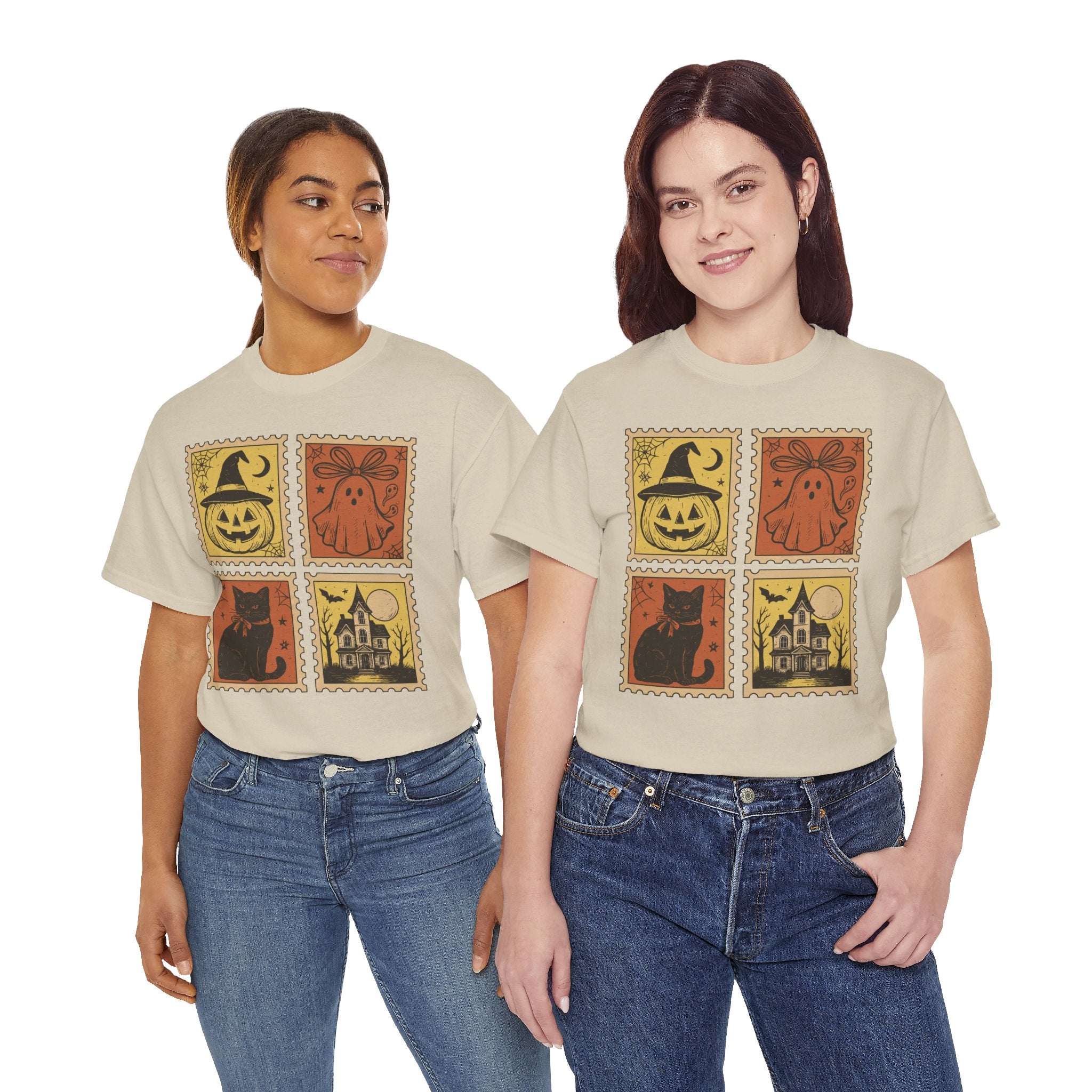 Halloween Stamp Collection Unisex Cotton Tee