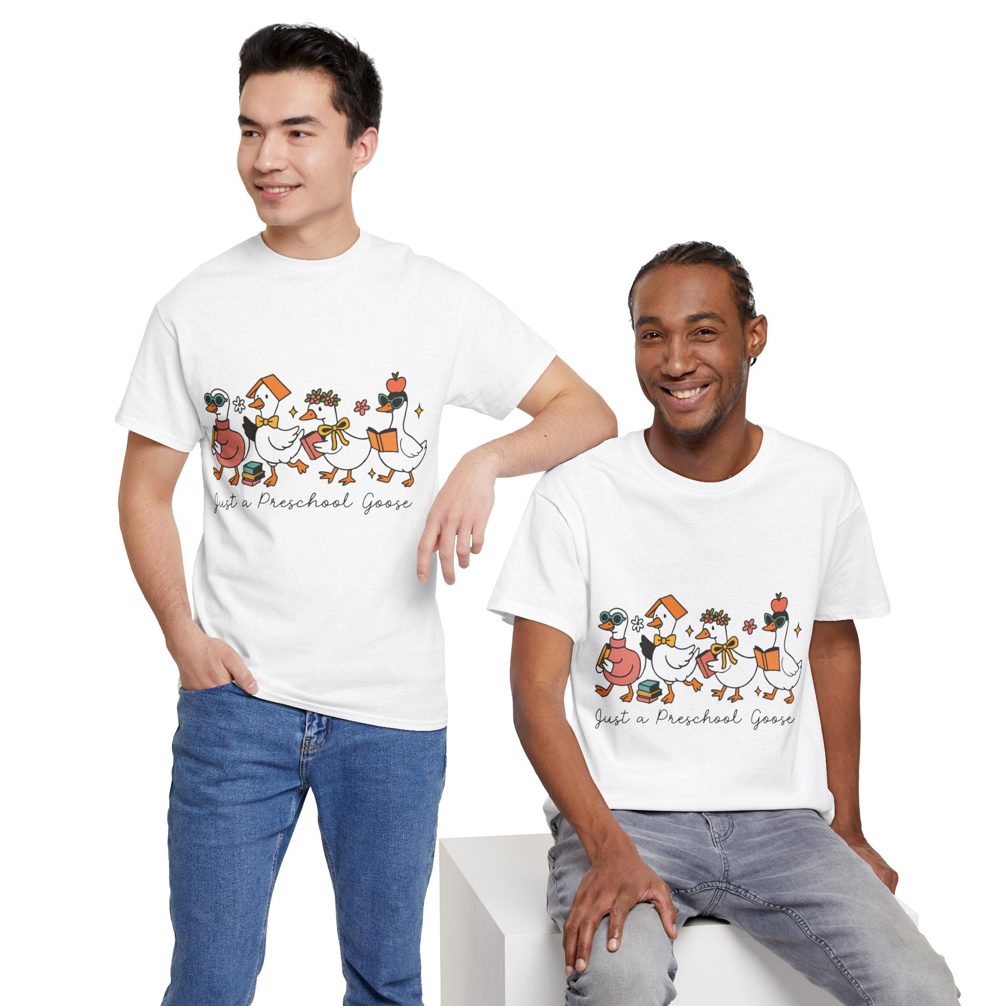 "Just A Preschool Goose" Unisex Cotton Tee