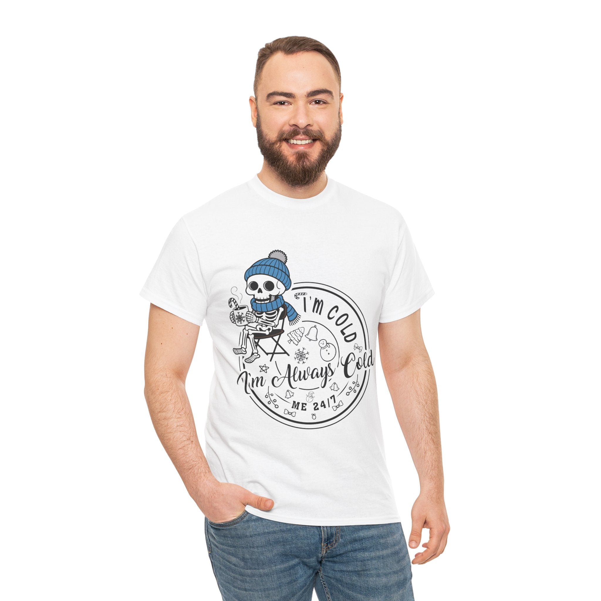 Cozy Skeleton Unisex Cotton Tee