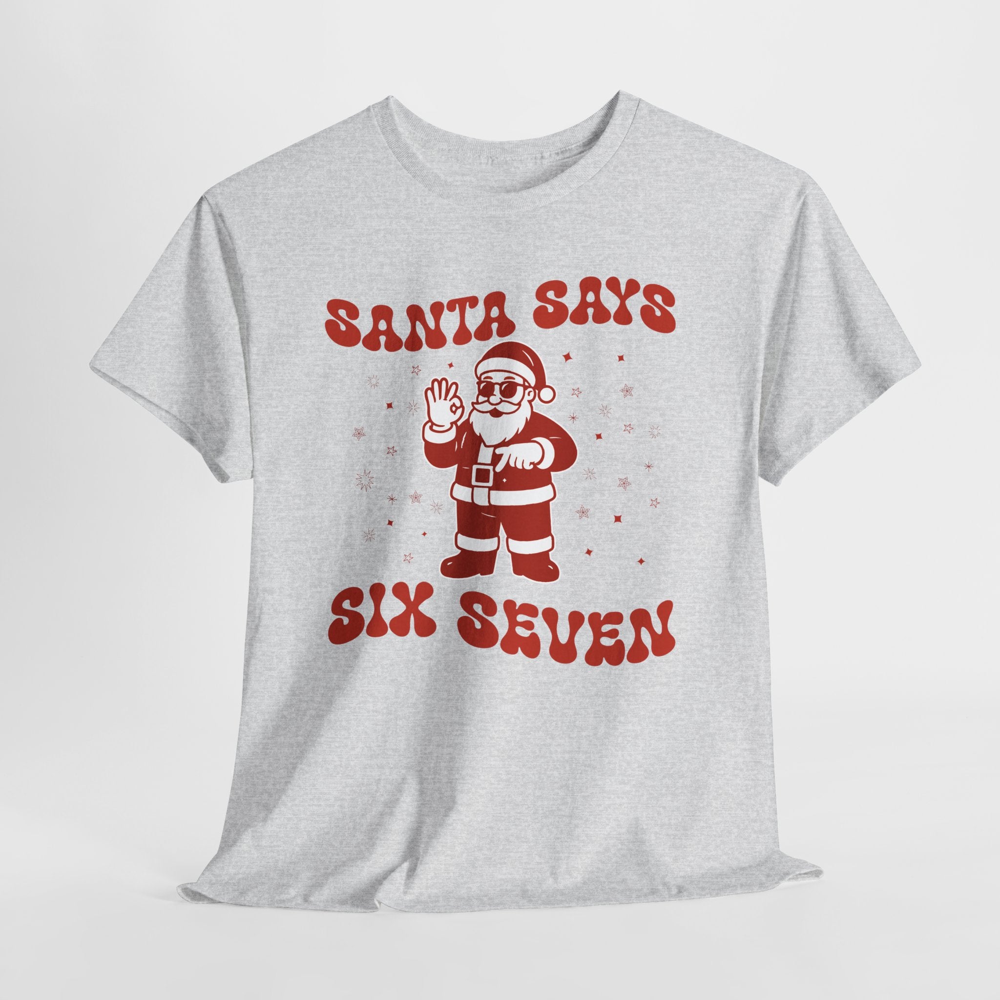 Retro 'Santa Says Six Seven' Christmas Unisex Cotton Tee