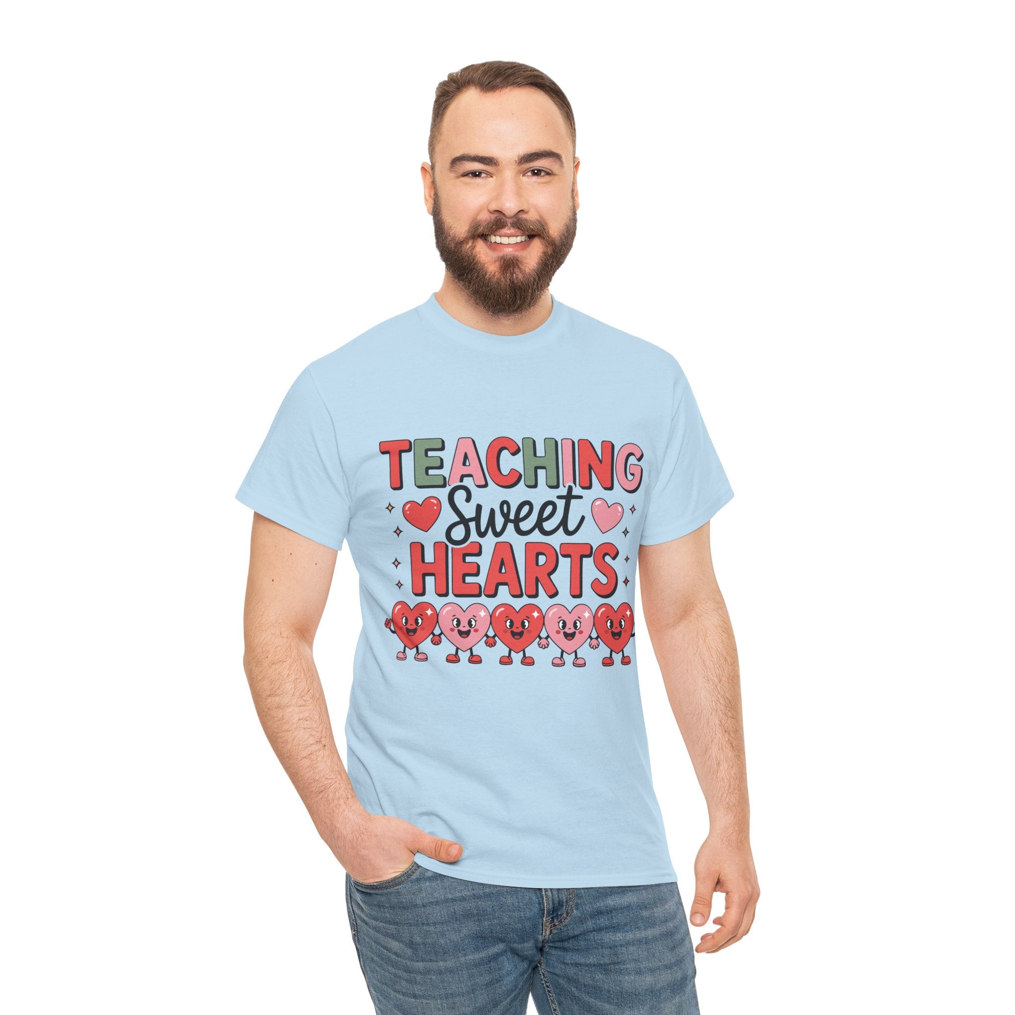Teaching Sweet Hearts Valentine Teacher Unisex Cotton T-Shirt