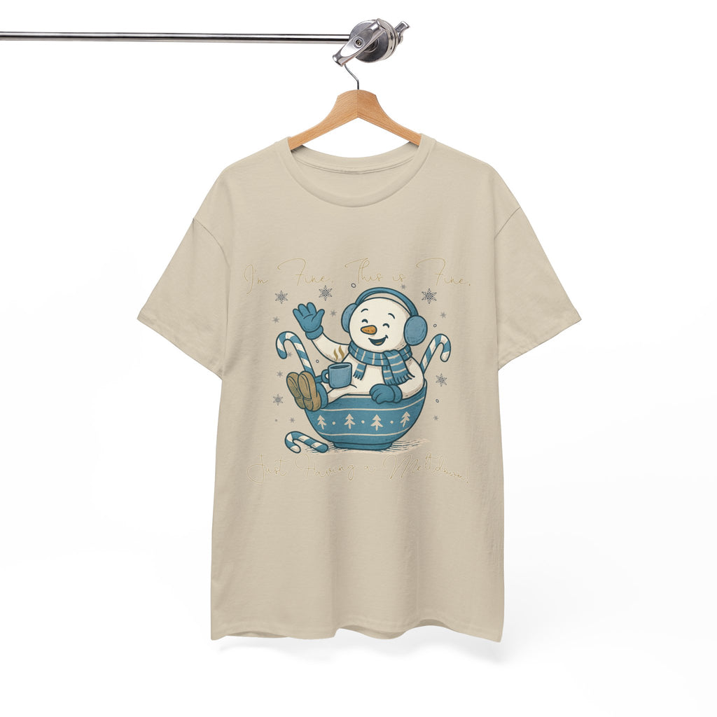 Snowman Hot Cocoa Unisex Cotton Tee