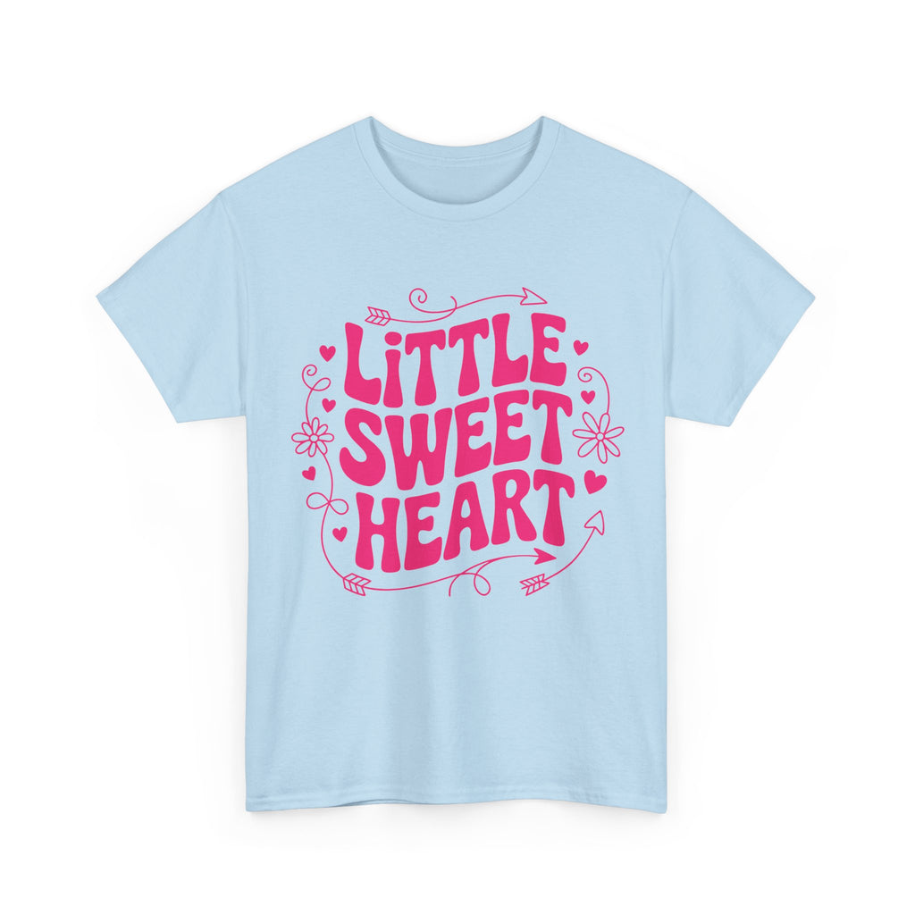 Little Sweetheart Retro Tee — Cute Red Hearts & Flowers Graphic Unisex Cotton Tee