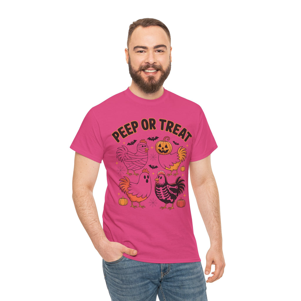 Peep or Treat Halloween Unisex Cotton Tee