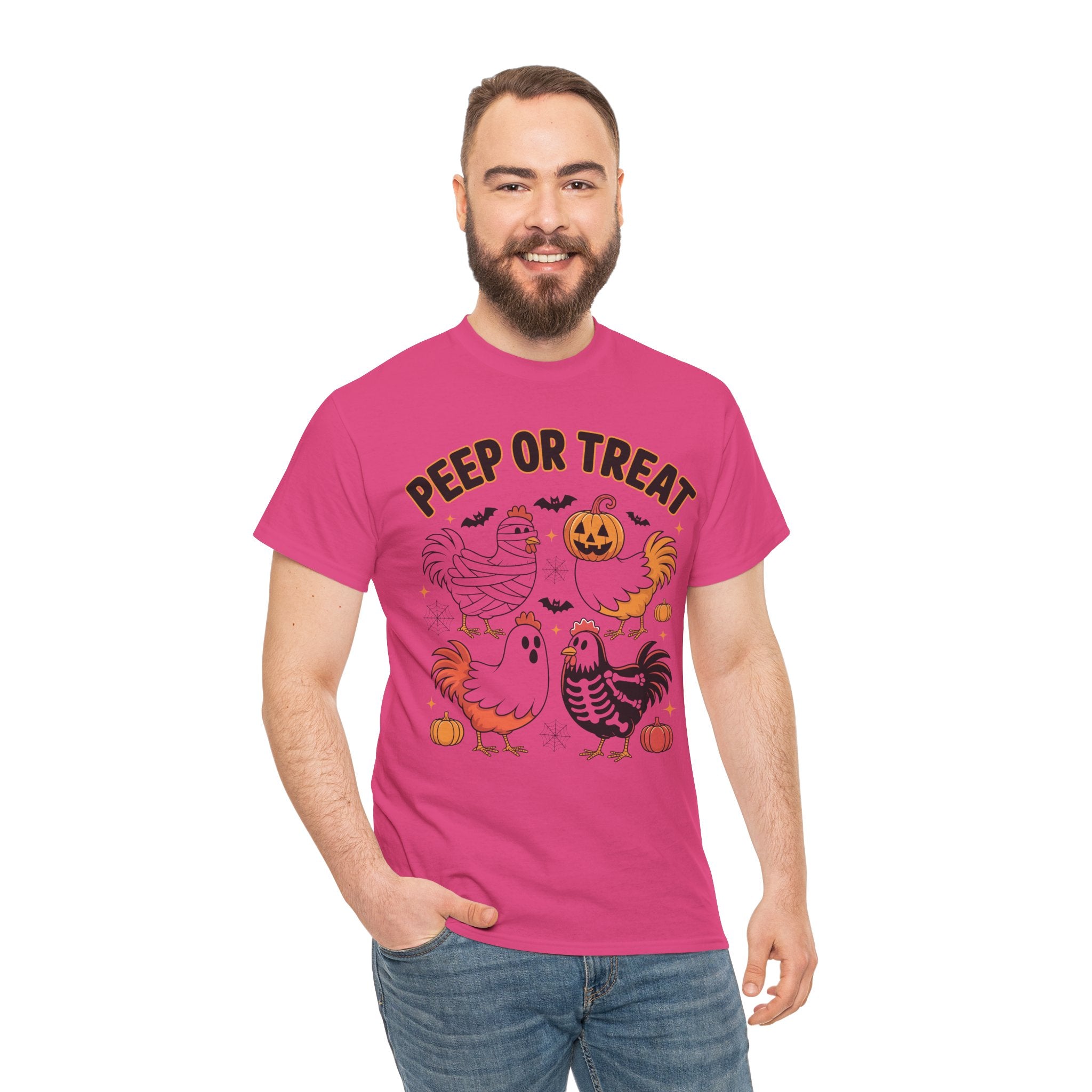 Peep or Treat Halloween Unisex Cotton Tee