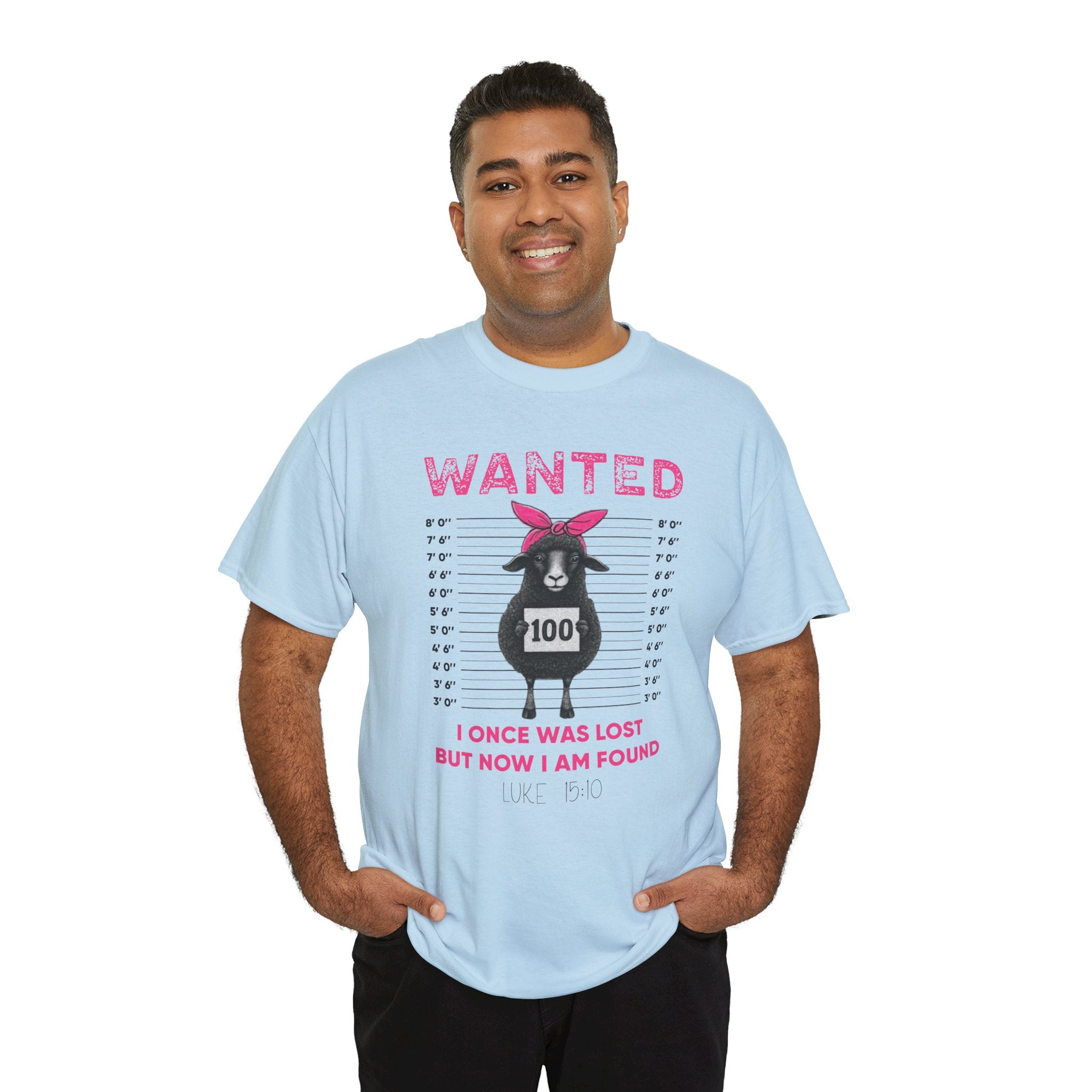 WANTED Black Sheep 'I Once Was Lost But Now I Am Found' Unisex Cotton T-Shirt