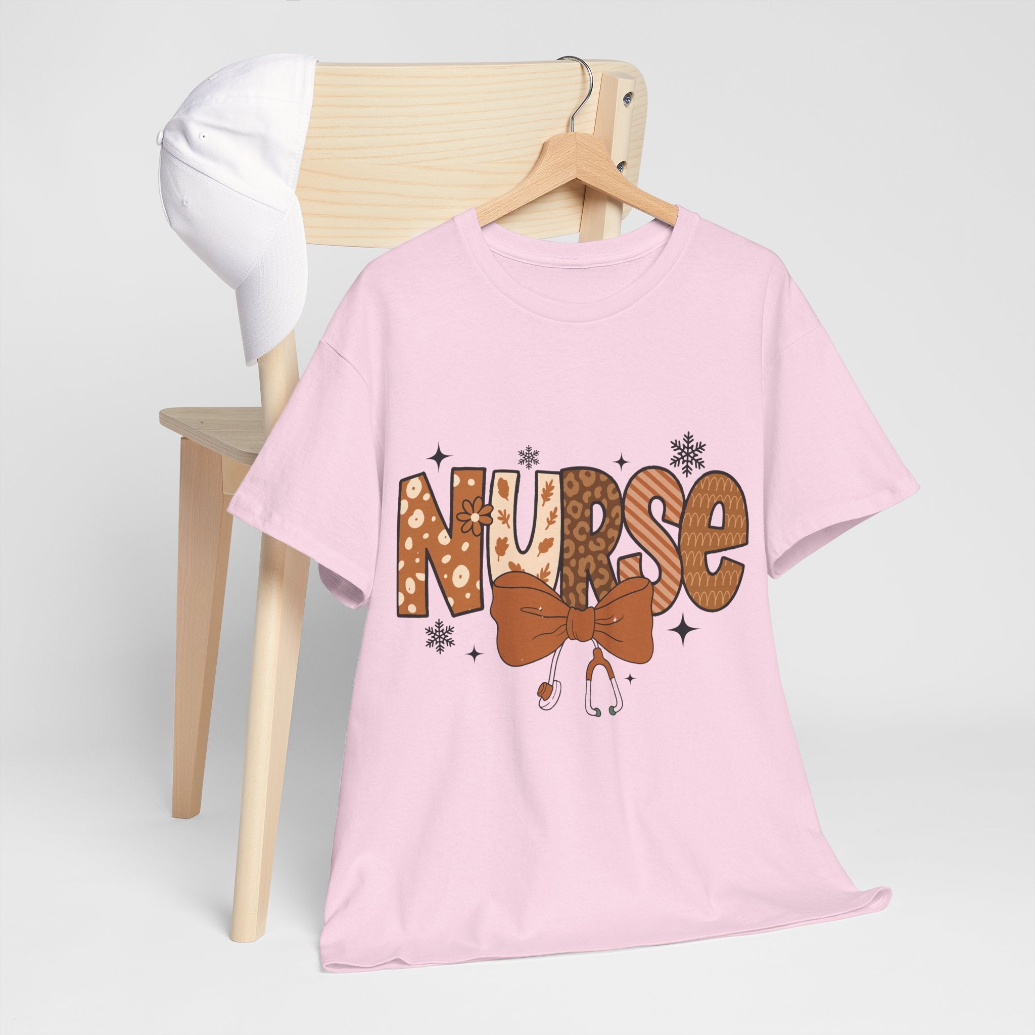 NURSE Fall Stethoscope Tee — Brown Autumn Nurse Unisex CottonT shirt