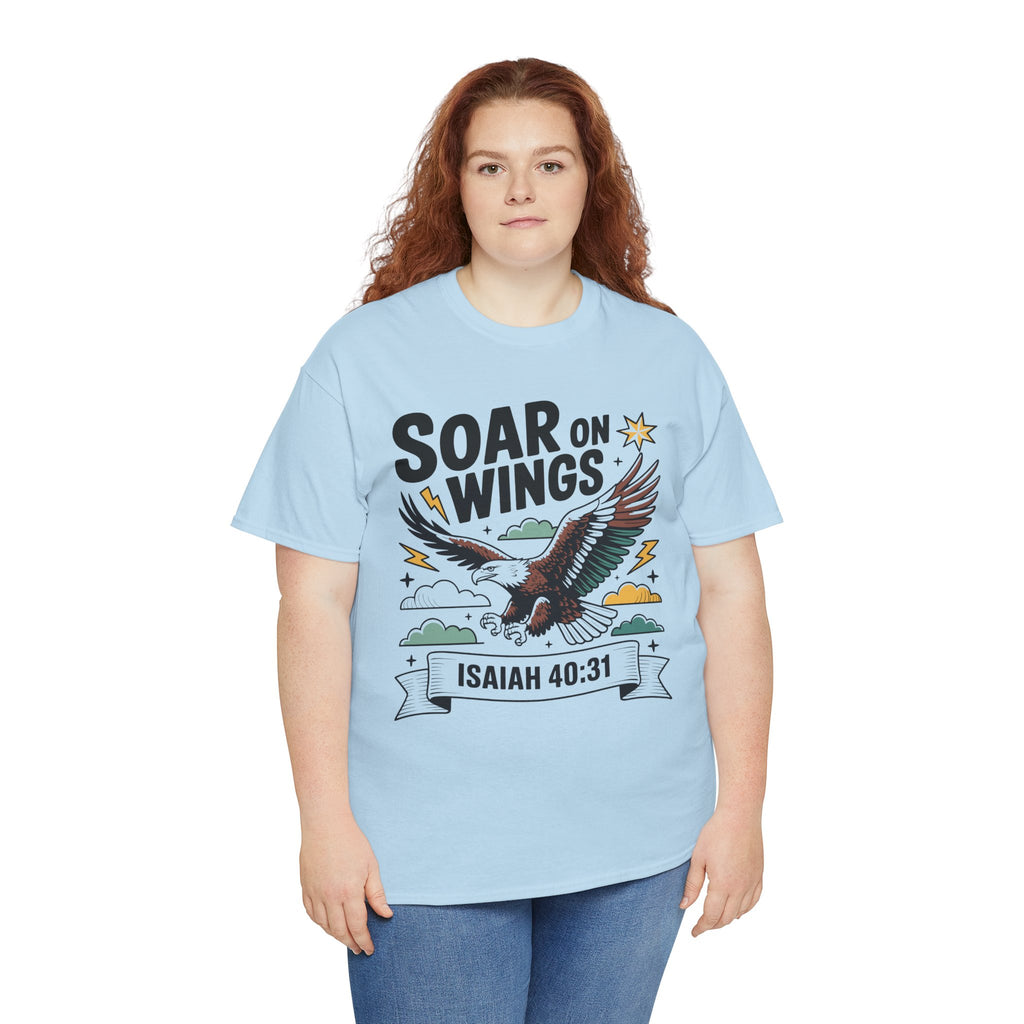 Isaiah 40:31 "Soar on Wings" Eagle Unisex Cotton T-Shirt