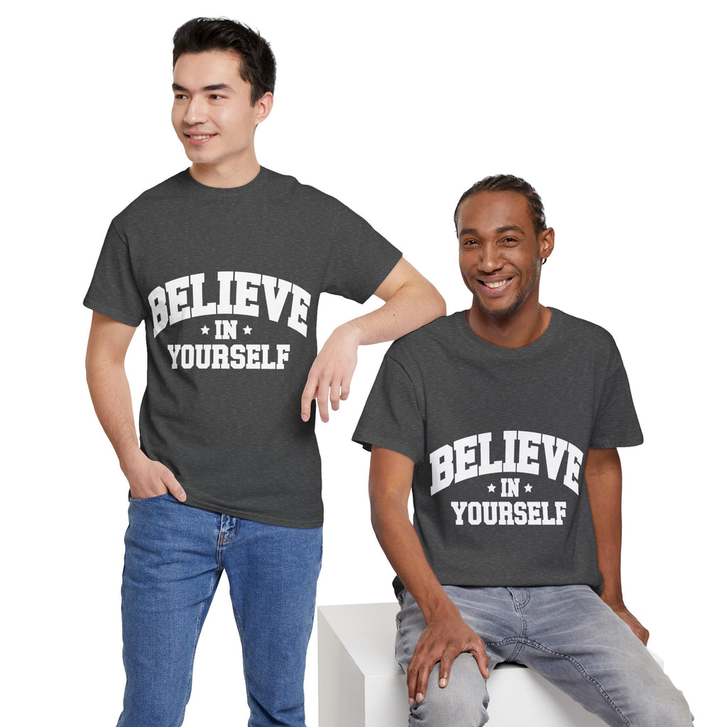 Believe in Yourself Varsity Unisex Cotton Tee