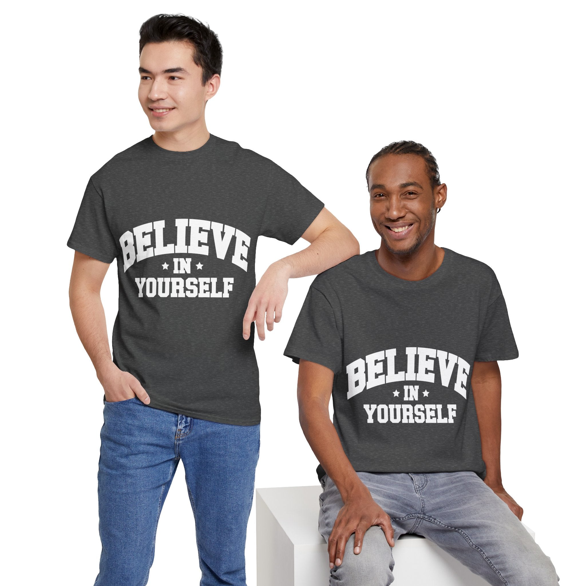 Believe in Yourself Varsity Unisex Cotton Tee