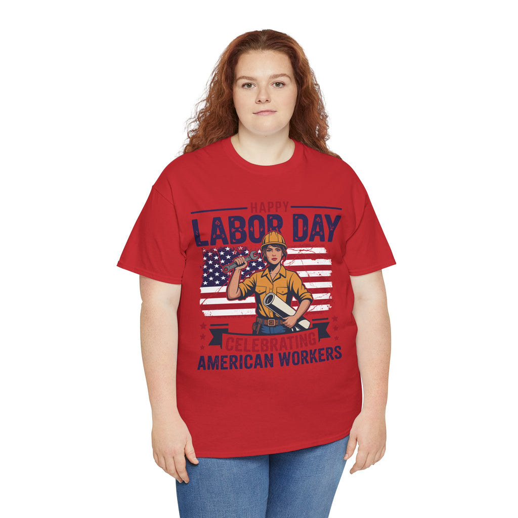 Happy US Labour Day T-Shirt - Unisex Heavy Cotton Tee