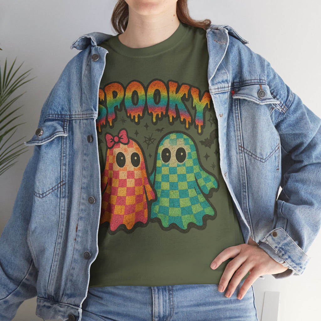 Spooky Pastel Ghosts Unisex Cotton Tee