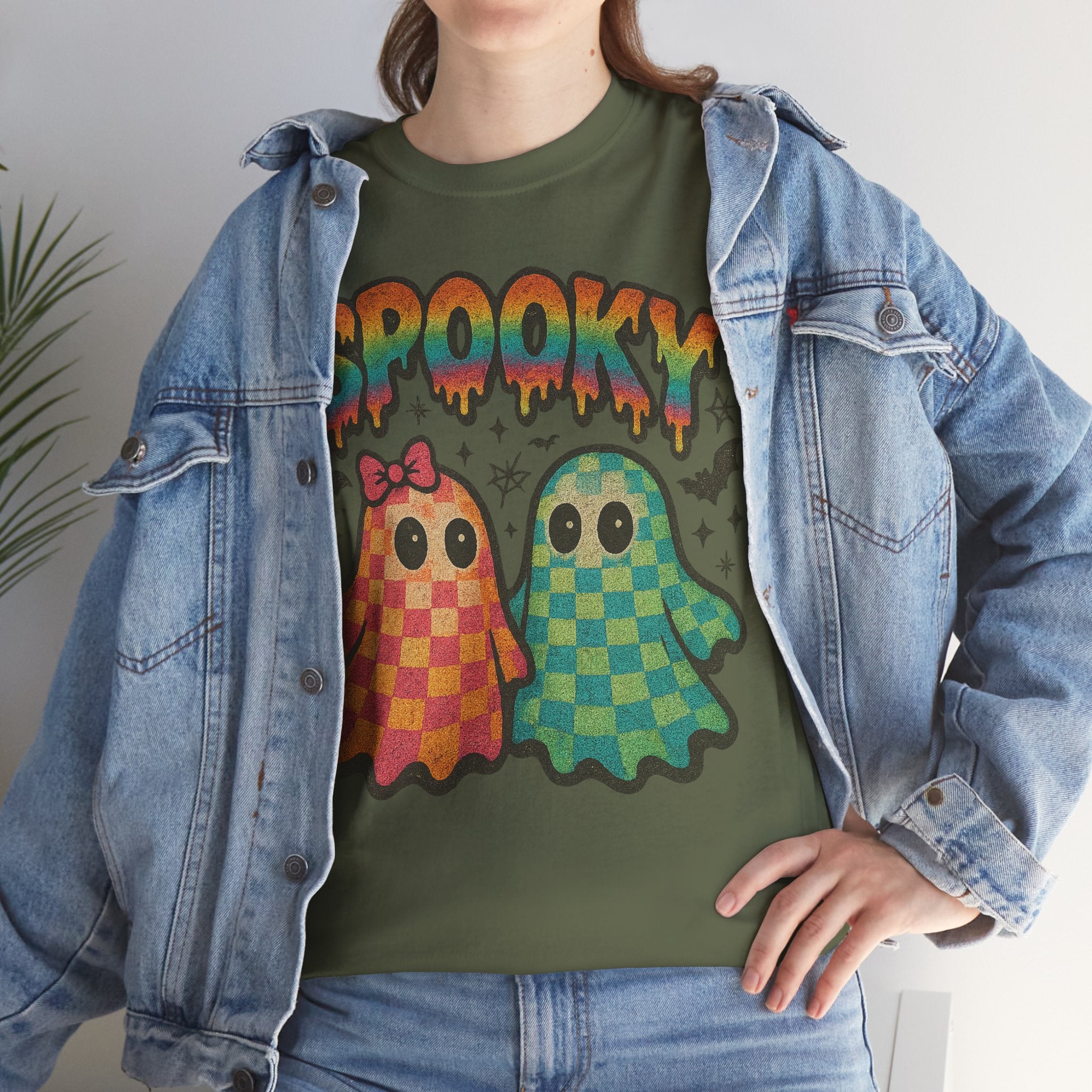 Spooky Pastel Ghosts Unisex Cotton Tee