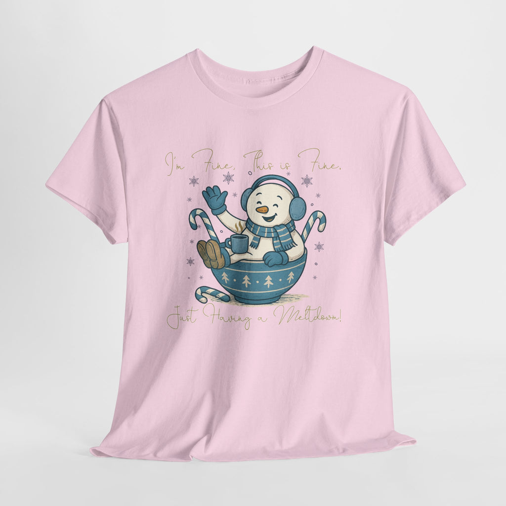 Snowman Hot Cocoa Unisex Cotton Tee