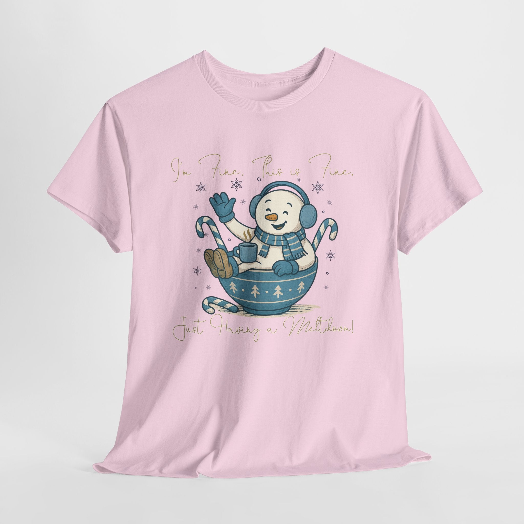 Snowman Hot Cocoa Unisex Cotton Tee