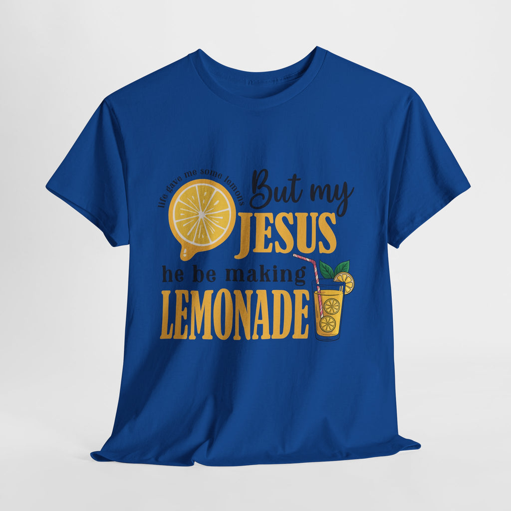Jesus Lemonade Tee — Lemon Slice & Glass Graphic Christian Unisex Cotton T-Shirt