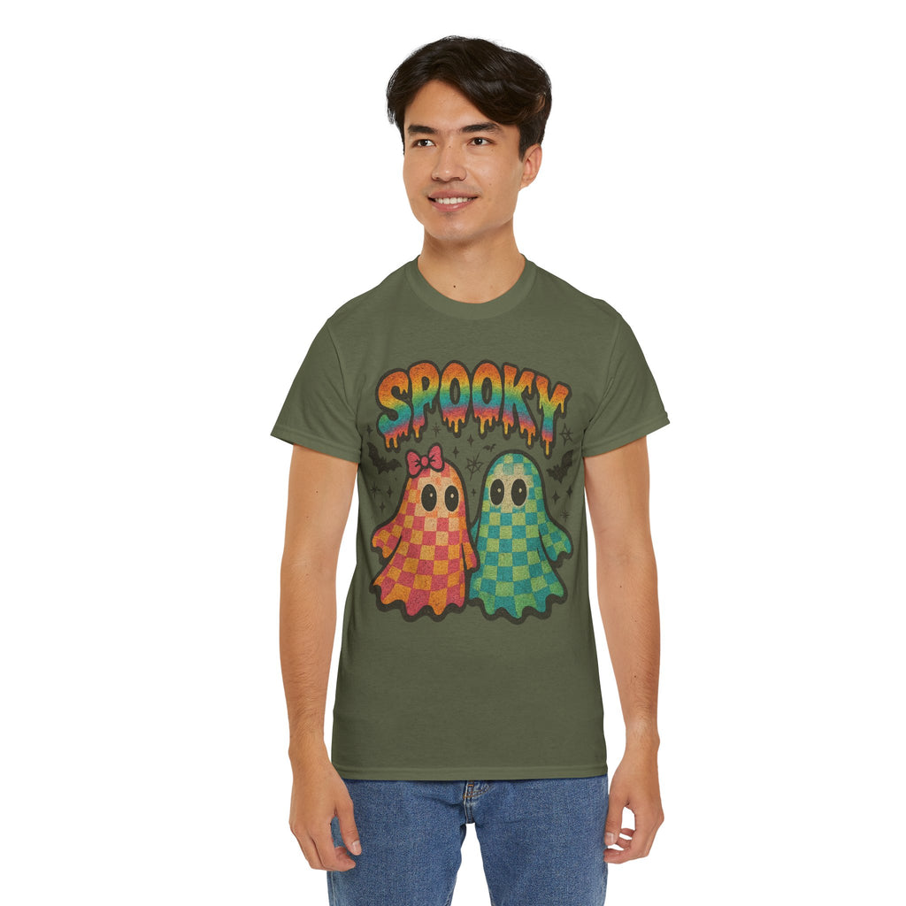 Spooky Pastel Ghosts Unisex Cotton Tee