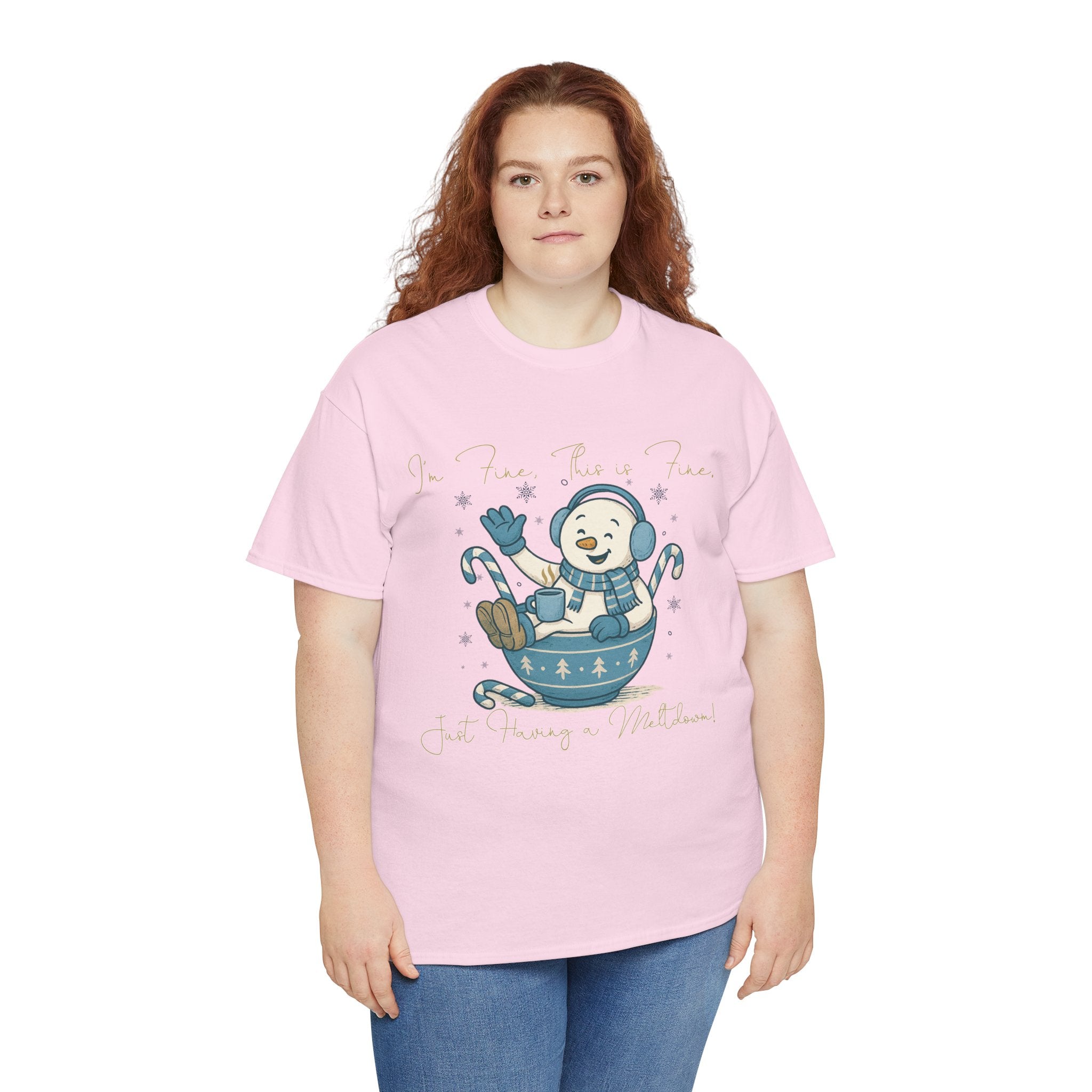 Snowman Hot Cocoa Unisex Cotton Tee