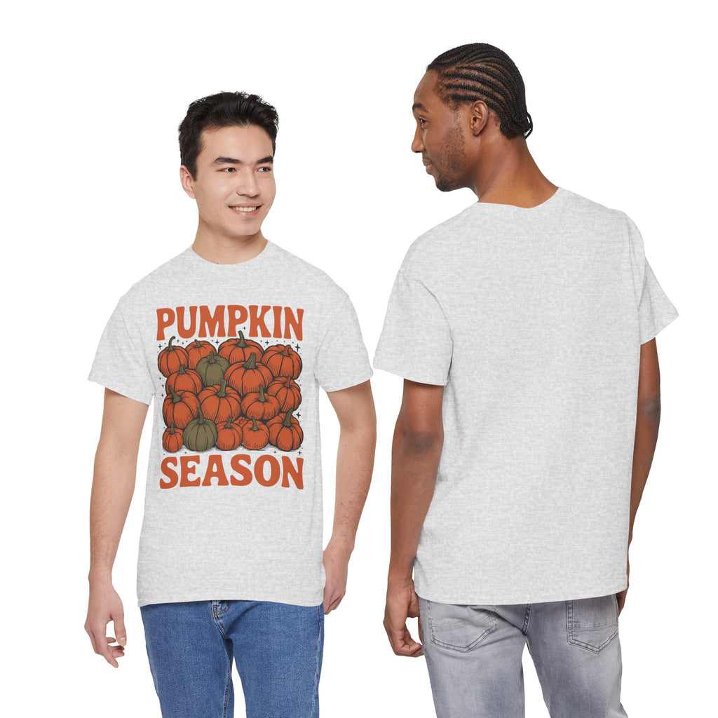 Pumpkin Season Tee — Fall Pumpkin Pile Unisex Cotton Tee