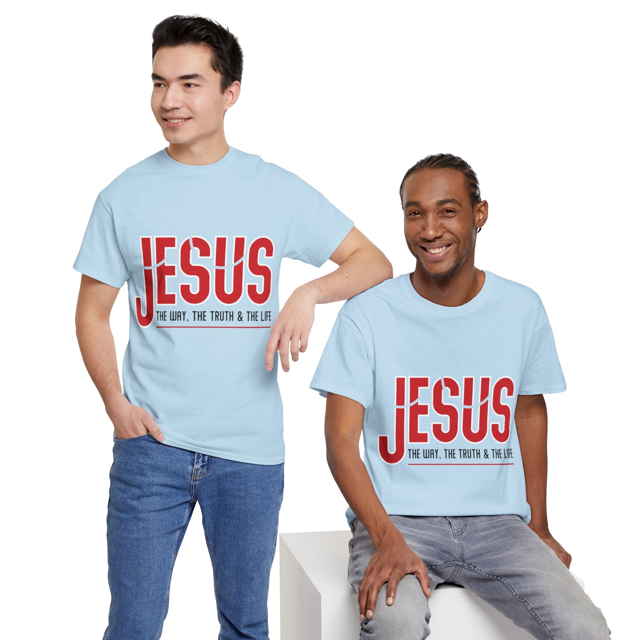 Jesus The Way The Truth & The Life T-Shirt — Bold Red Christian Unisex Cotton Tee