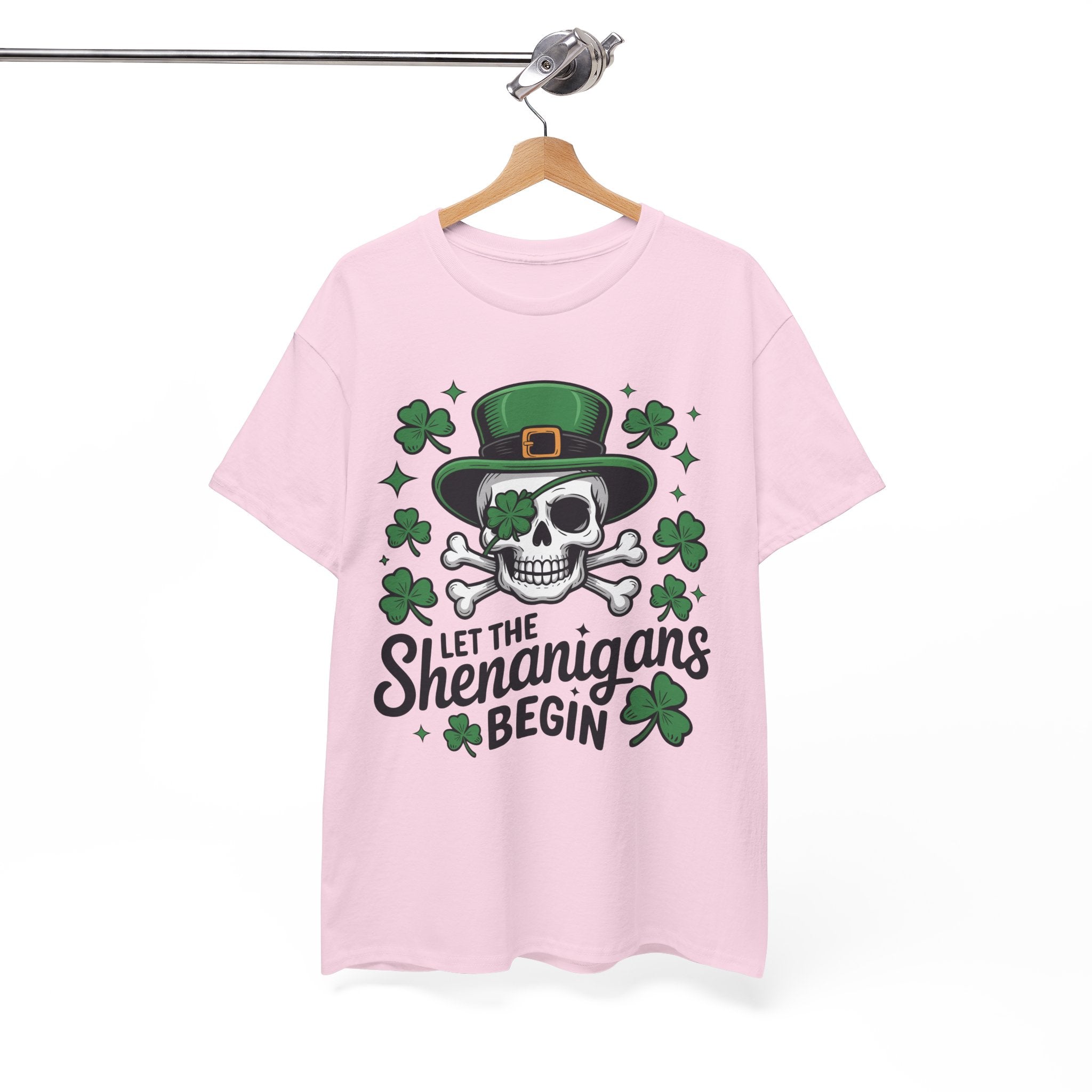 Let the Shenanigans Begin — Leprechaun Skull Unisex Cotton T-Shirt