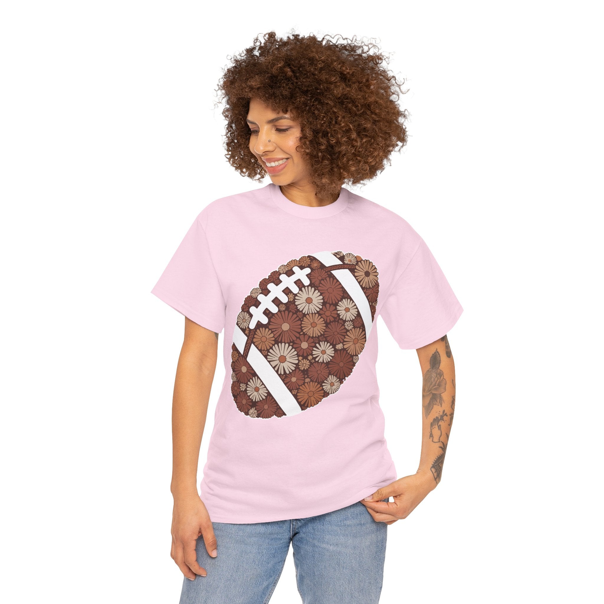 Game Day Touch Down Football Tee — Helmets, Flags & Cheer Icons Unisex Cotton Tee